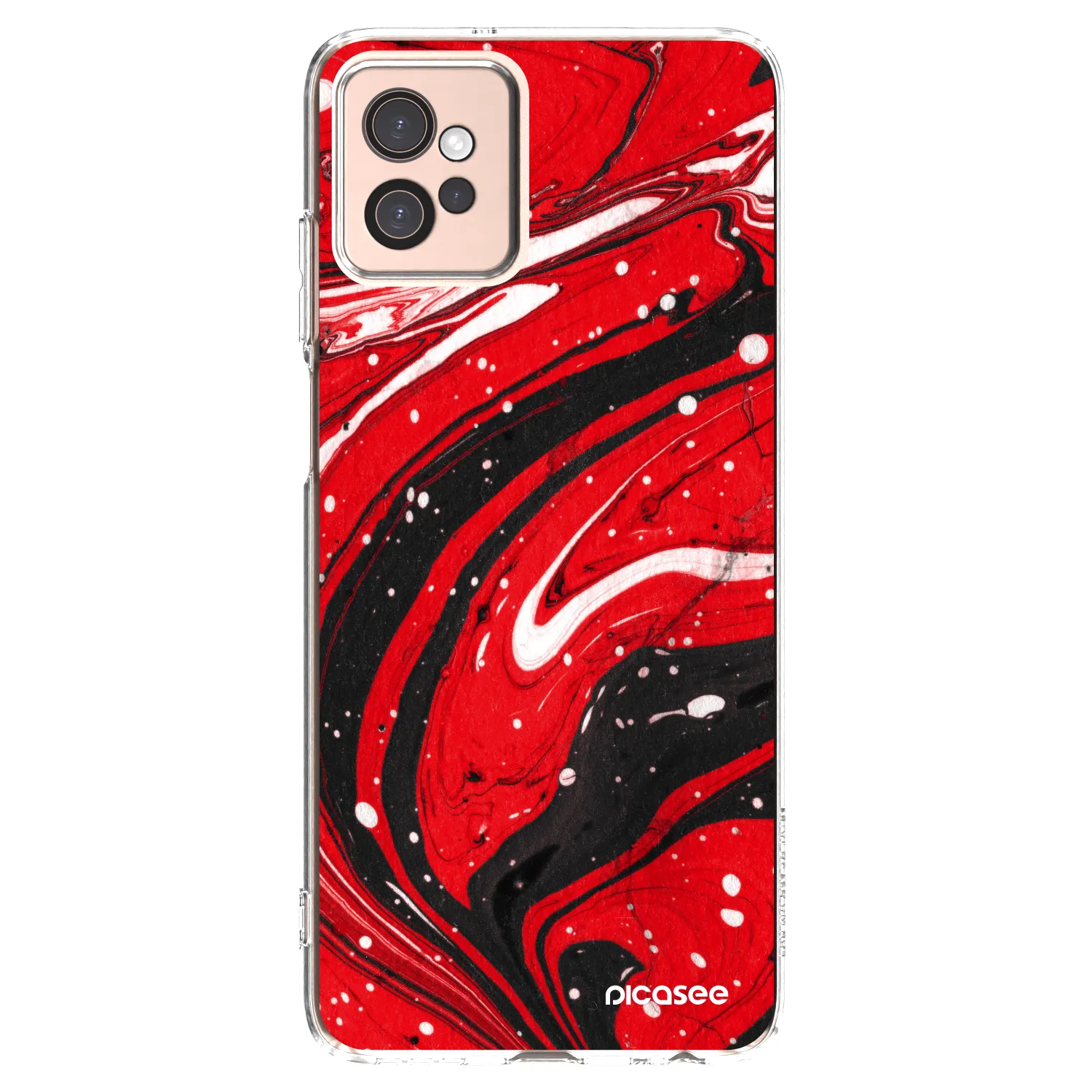Picasee διαφανής θήκη σιλικόνης Motorola Moto G32 - Red black