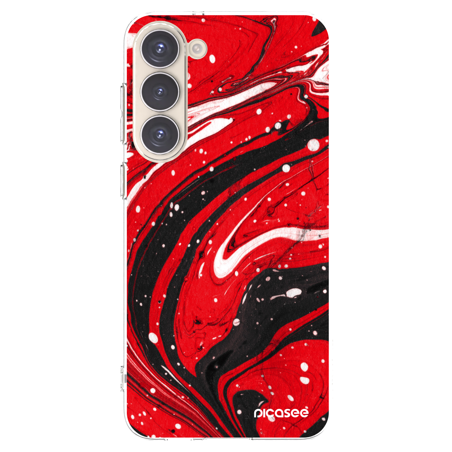 Picasee διαφανής θήκη σιλικόνης Samsung Galaxy S23+ 5G - Red black