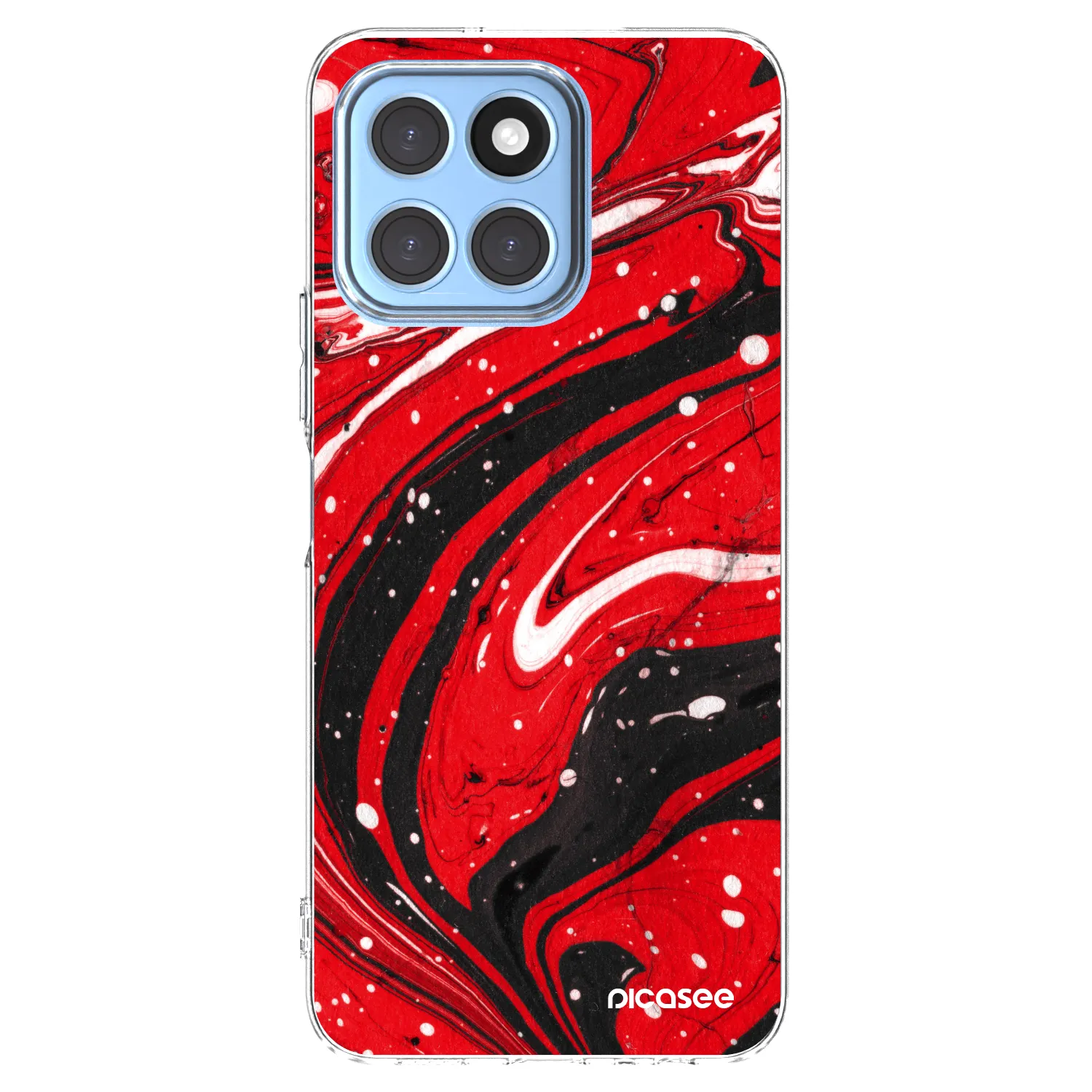 Picasee διαφανής θήκη σιλικόνης Honor X8 5G - Red black
