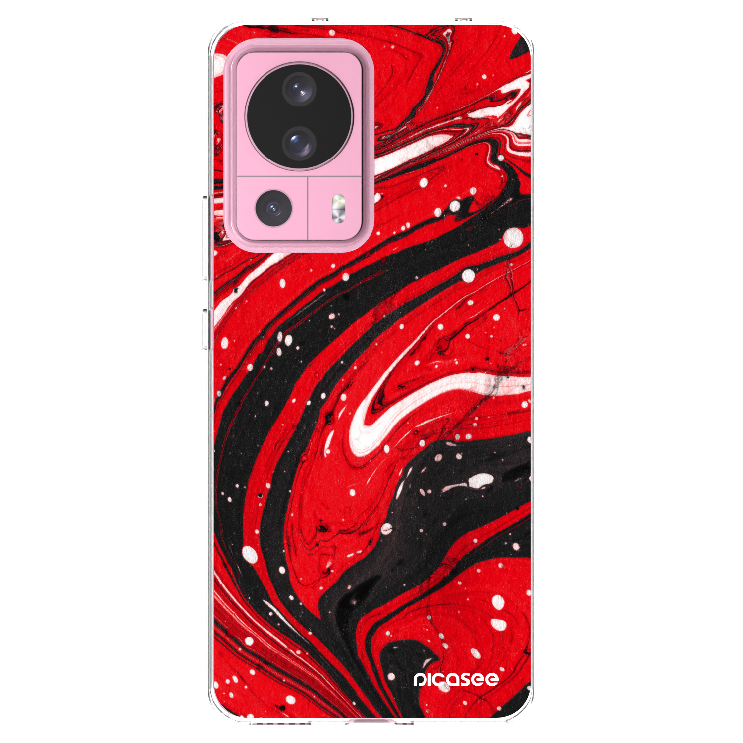 Picasee διαφανής θήκη σιλικόνης Xiaomi 13 Lite - Red black