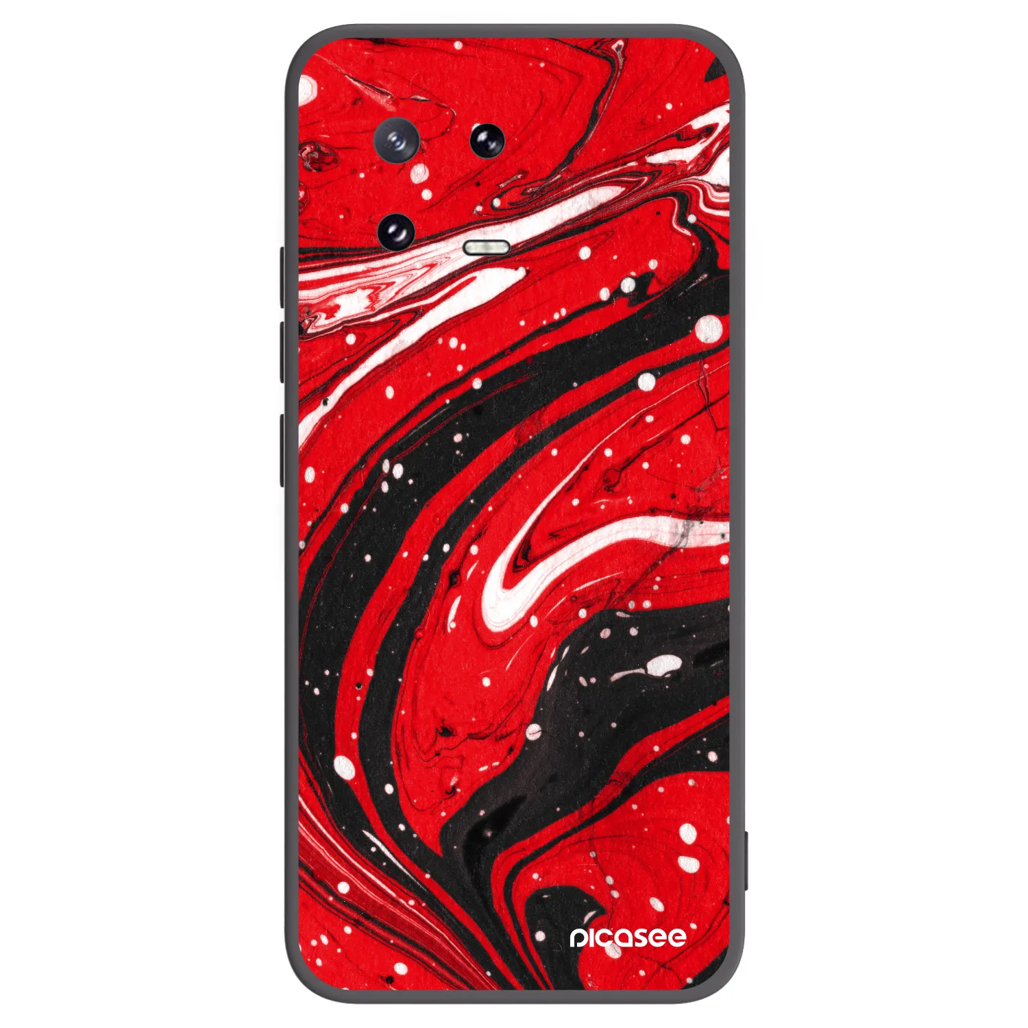Picasee Μαύρη θήκη σιλικόνης για Xiaomi 13 Pro - Red black