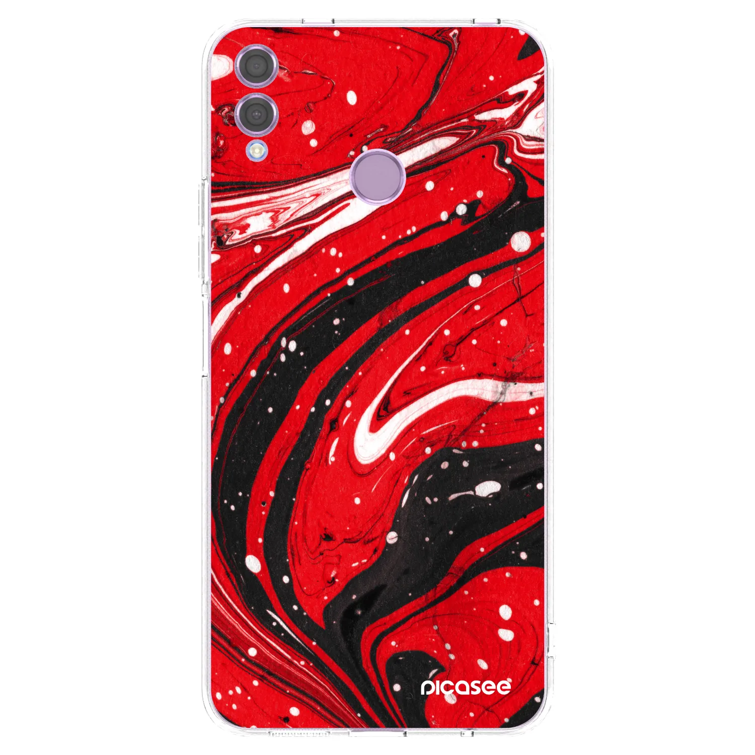 Picasee διαφανής θήκη σιλικόνης Honor 8X - Red black