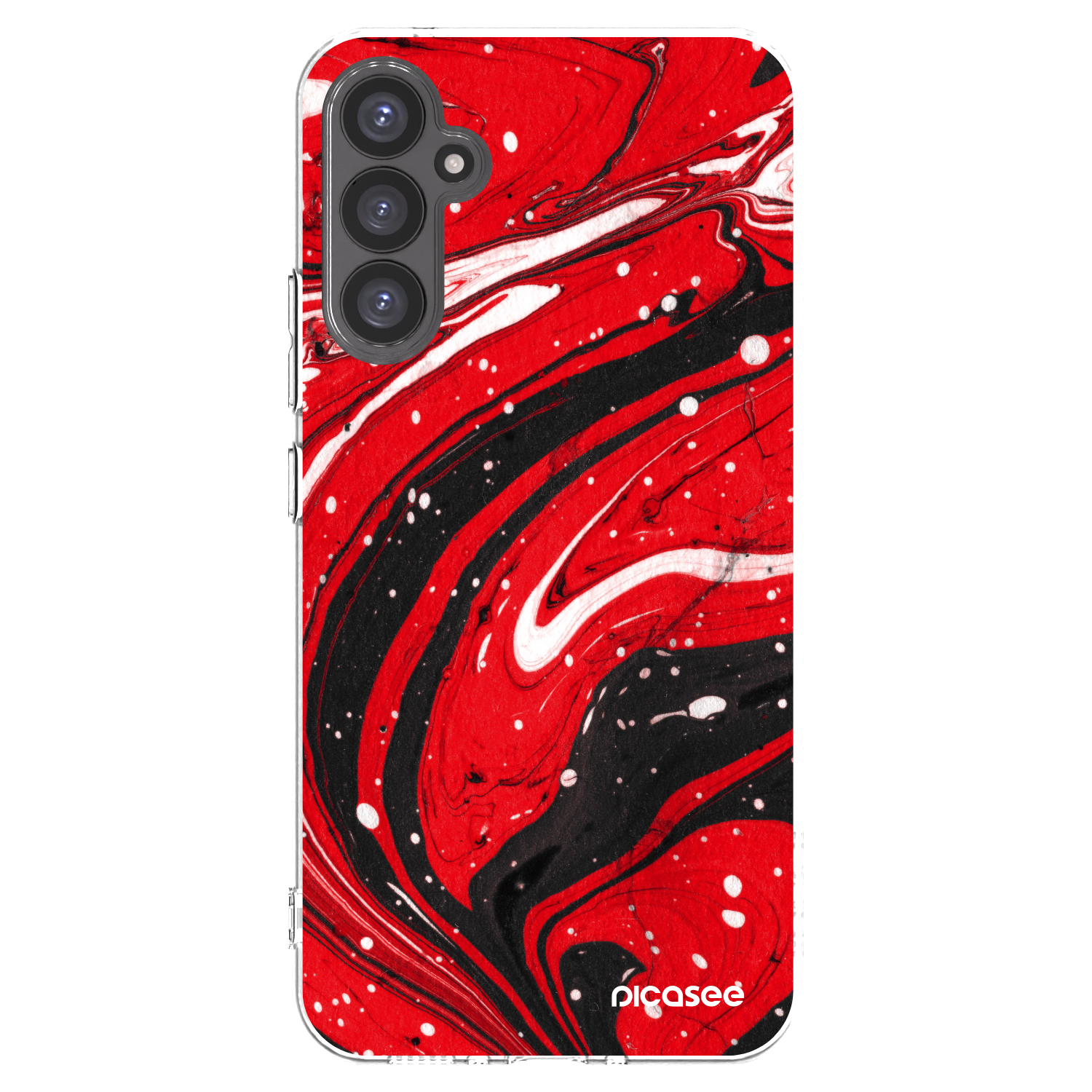Picasee διαφανής θήκη σιλικόνης Samsung Galaxy A34 5G A346B - Red black