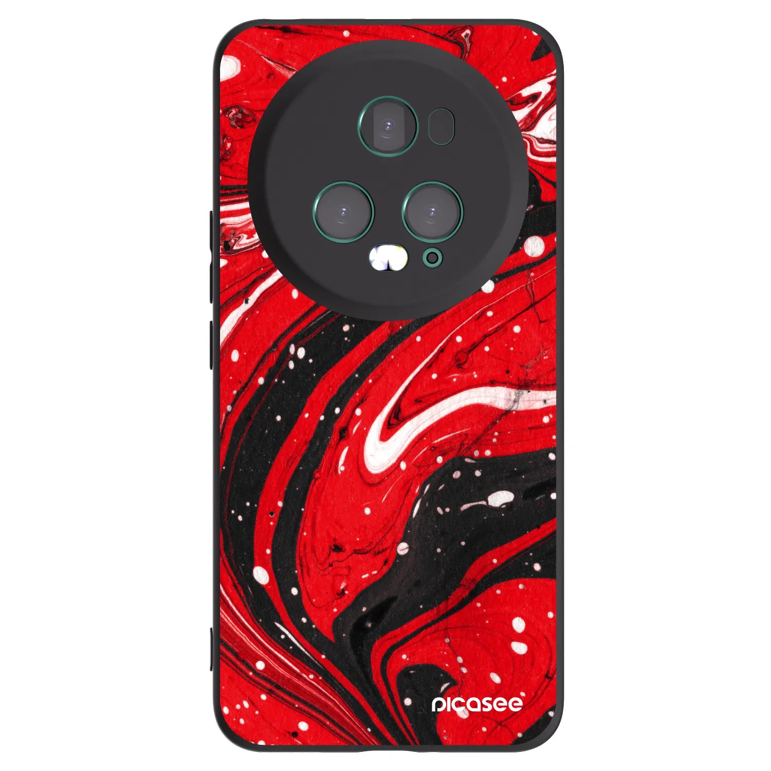 Picasee Μαύρη θήκη σιλικόνης για Honor Magic5 Pro - Red black