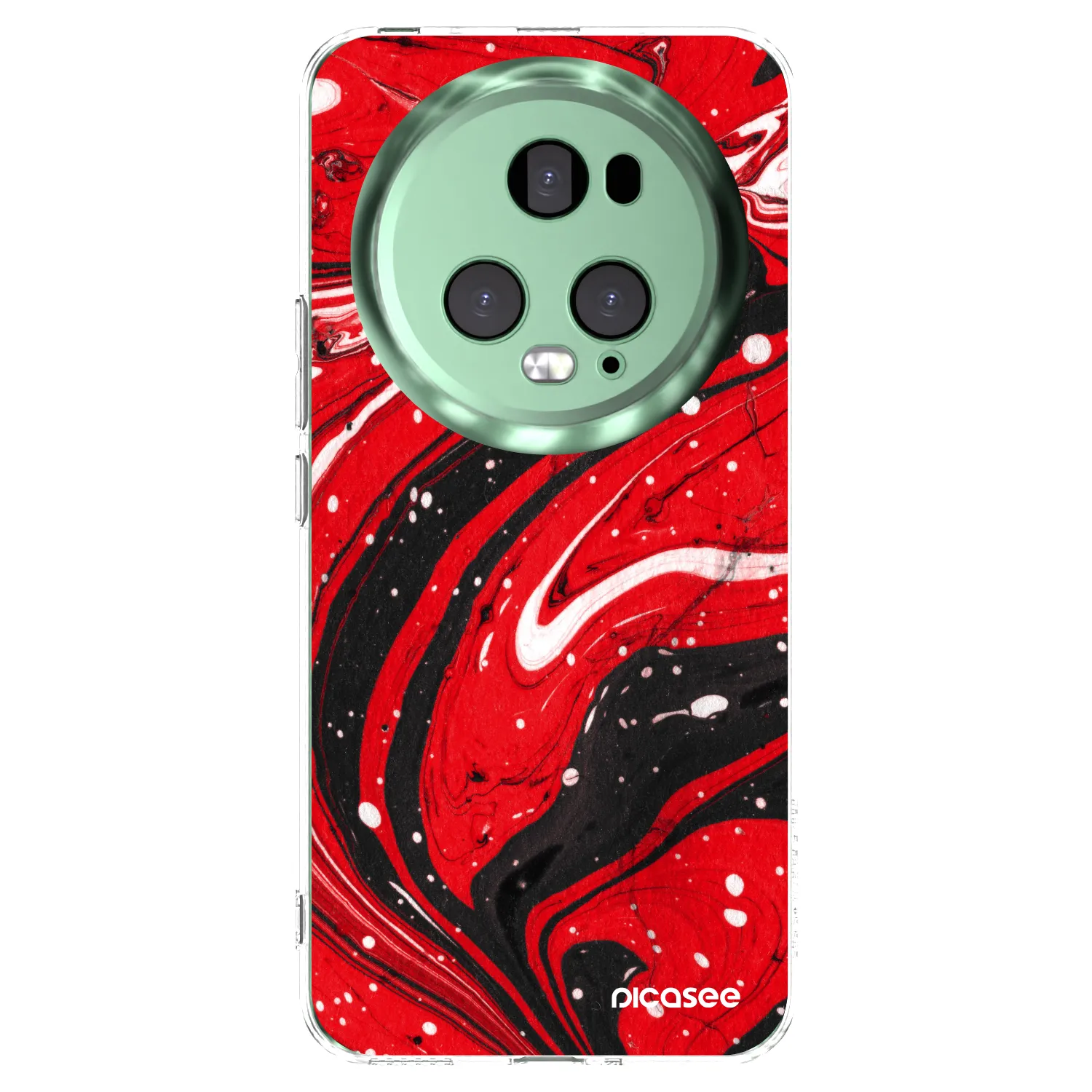 Picasee διαφανής θήκη σιλικόνης Honor Magic5 Pro - Red black