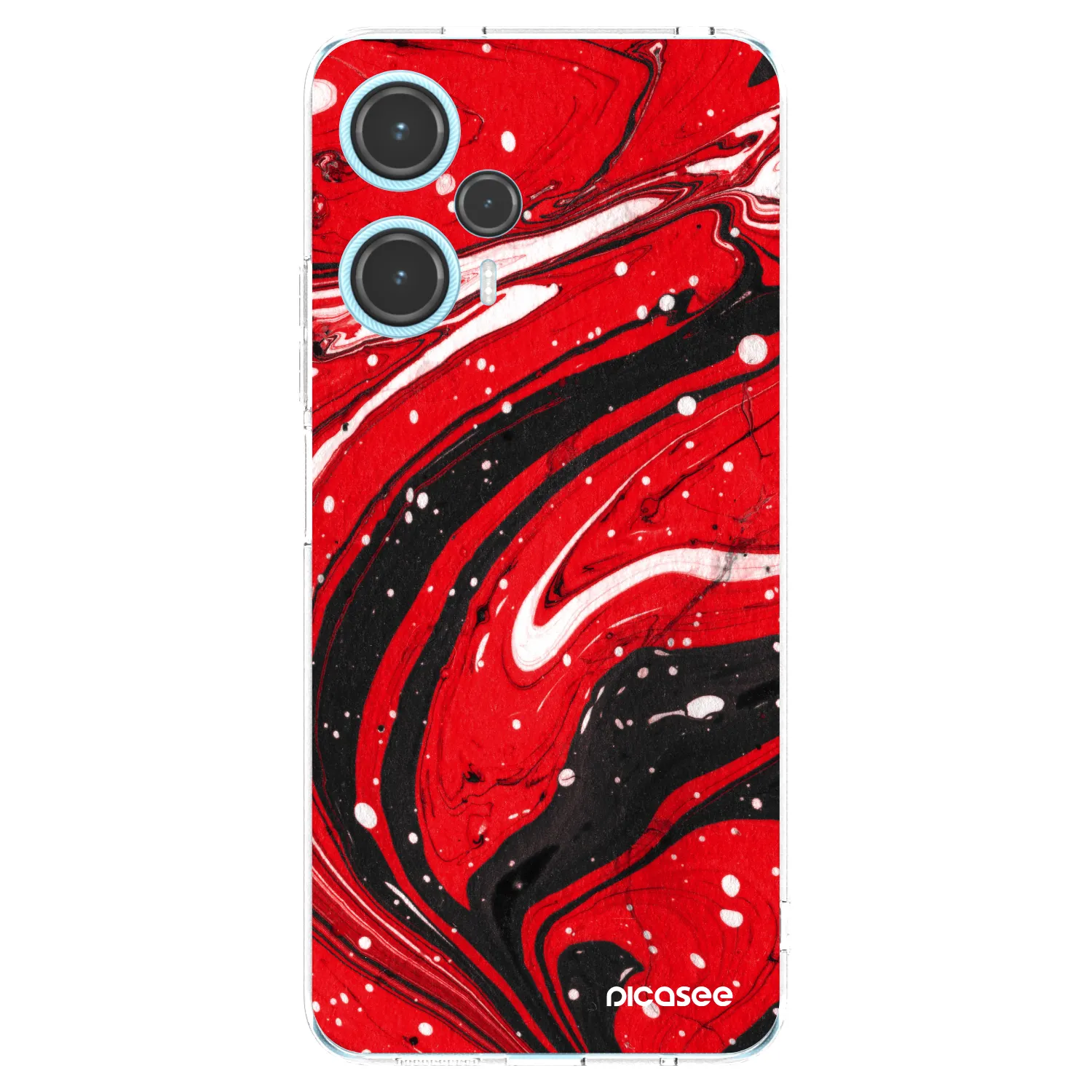 Picasee διαφανής θήκη σιλικόνης Xiaomi Poco F5 - Red black