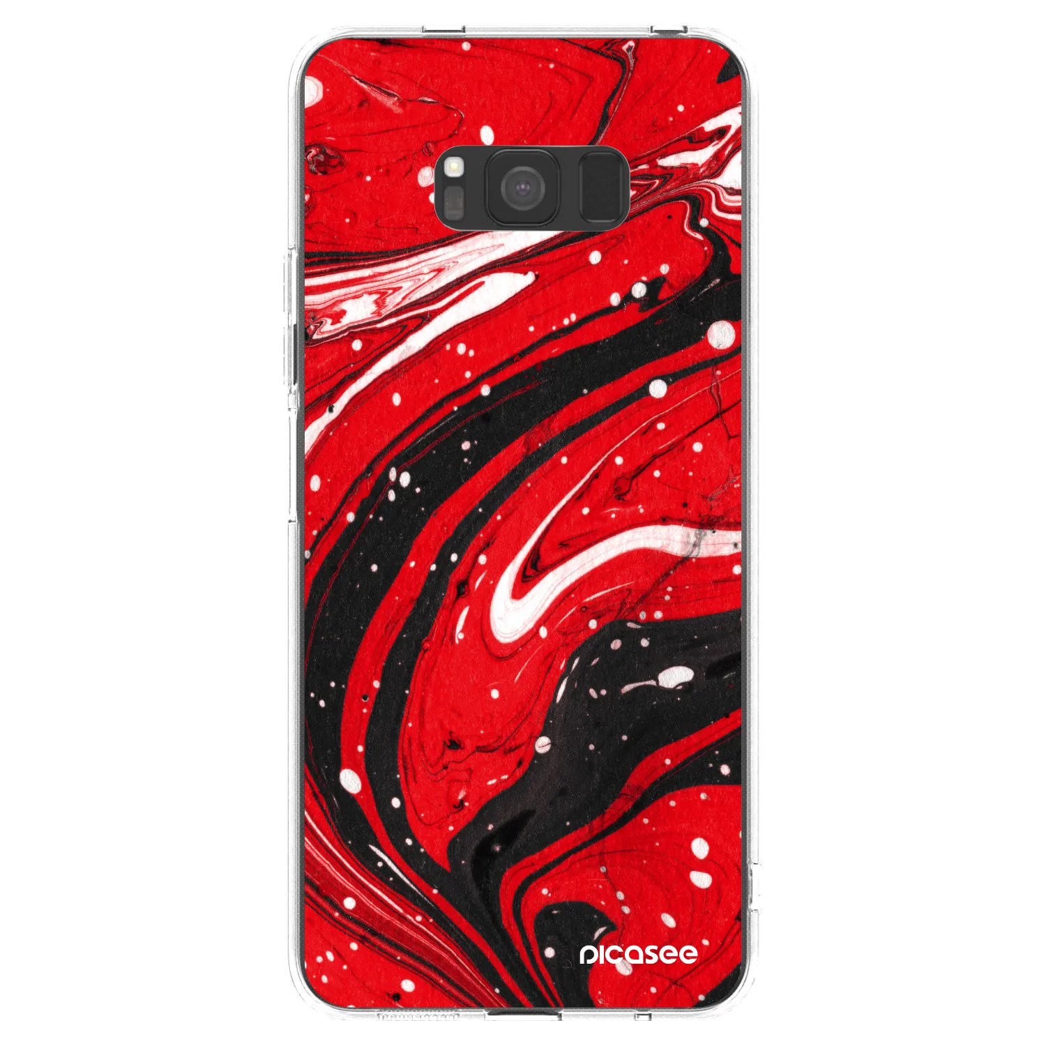 Picasee διαφανής θήκη σιλικόνης Samsung Galaxy S8 G950F - Red black