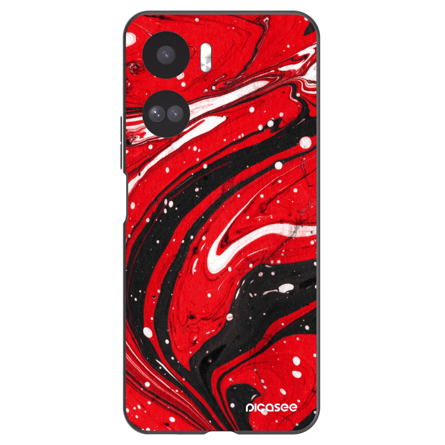 Picasee Μαύρη θήκη σιλικόνης για Honor 90 Lite 5G - Red black