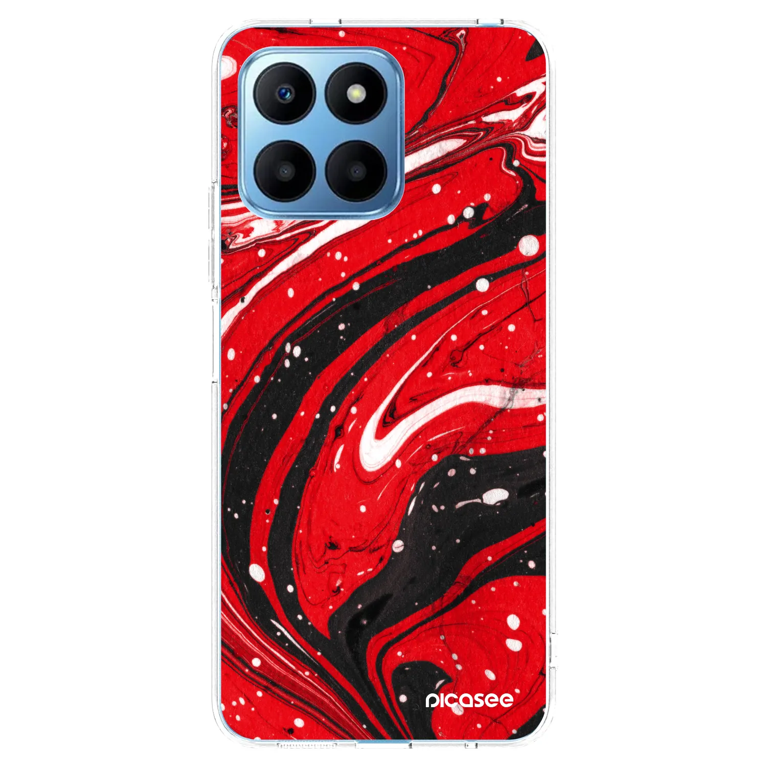Picasee διαφανής θήκη σιλικόνης Honor 70 Lite - Red black