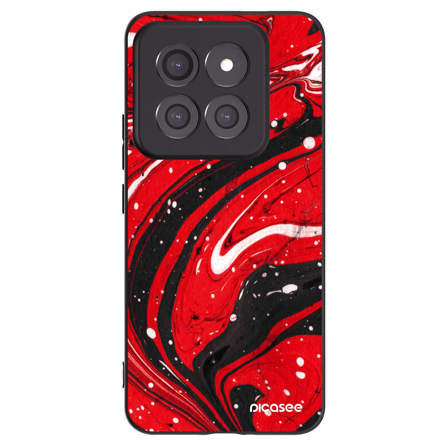 Picasee Μαύρη θήκη σιλικόνης για Xiaomi 14 Pro - Red black
