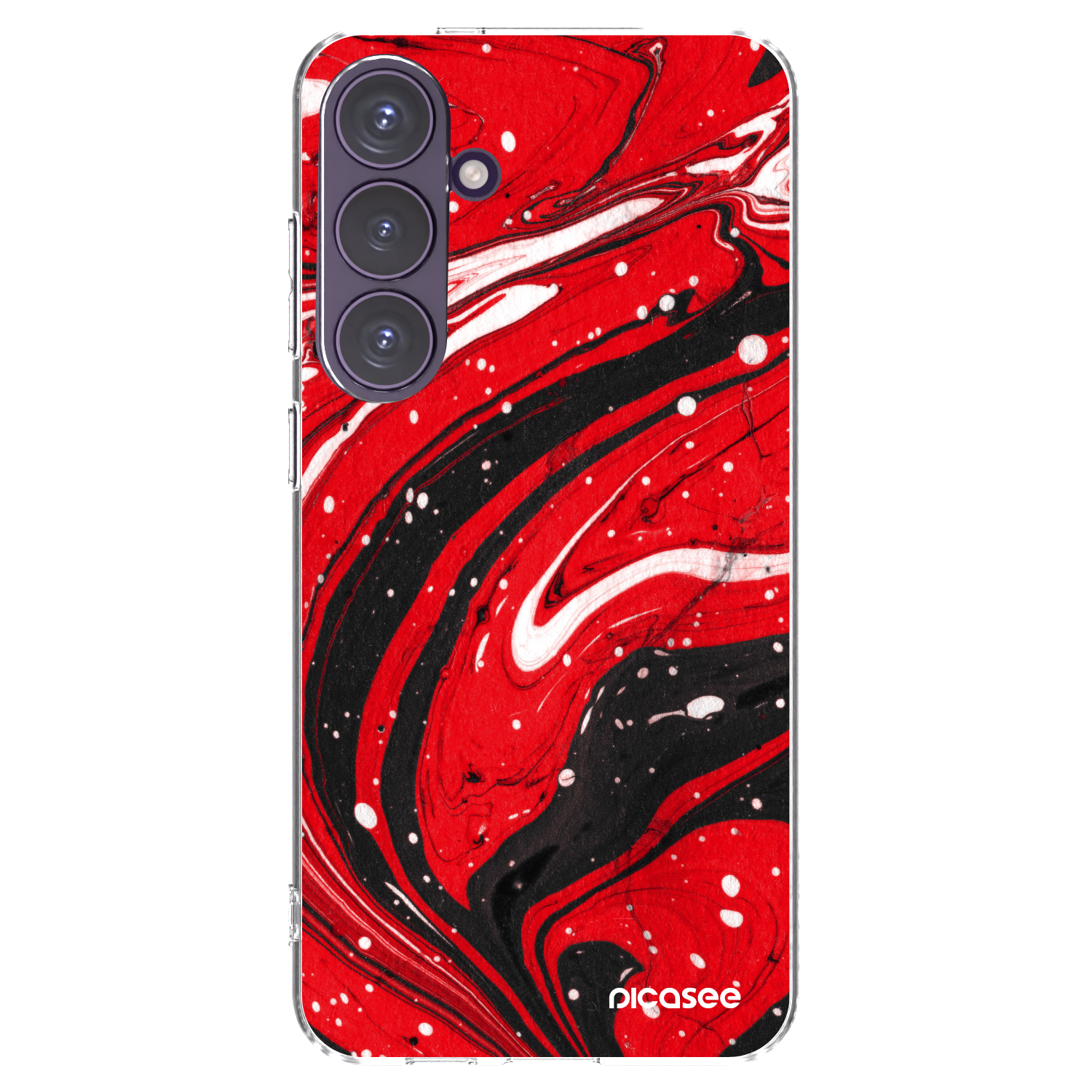Picasee διαφανής θήκη σιλικόνης Samsung Galaxy S24+ S926B 5G - Red black