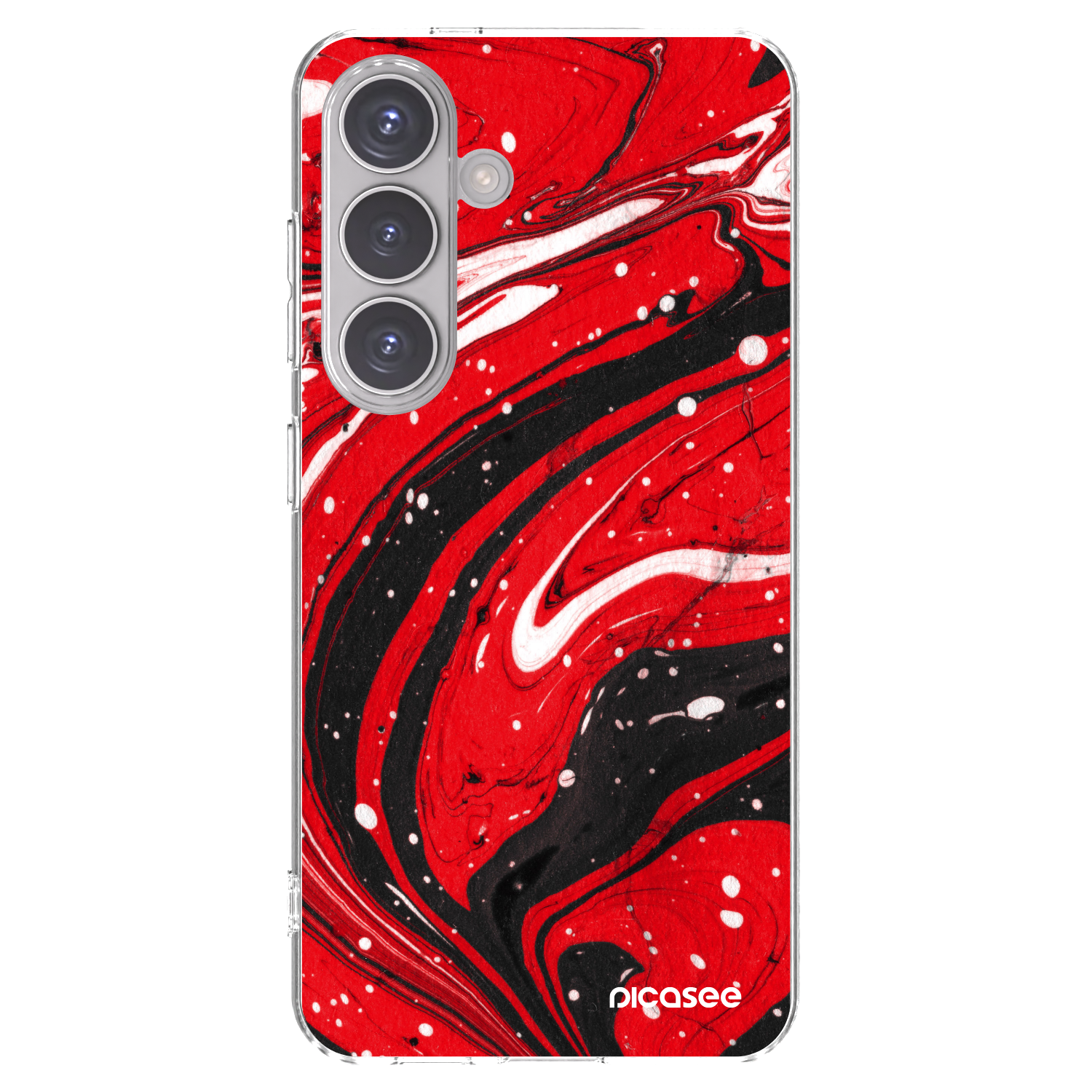 Picasee διαφανής θήκη σιλικόνης Samsung Galaxy S24 S921B 5G - Red black
