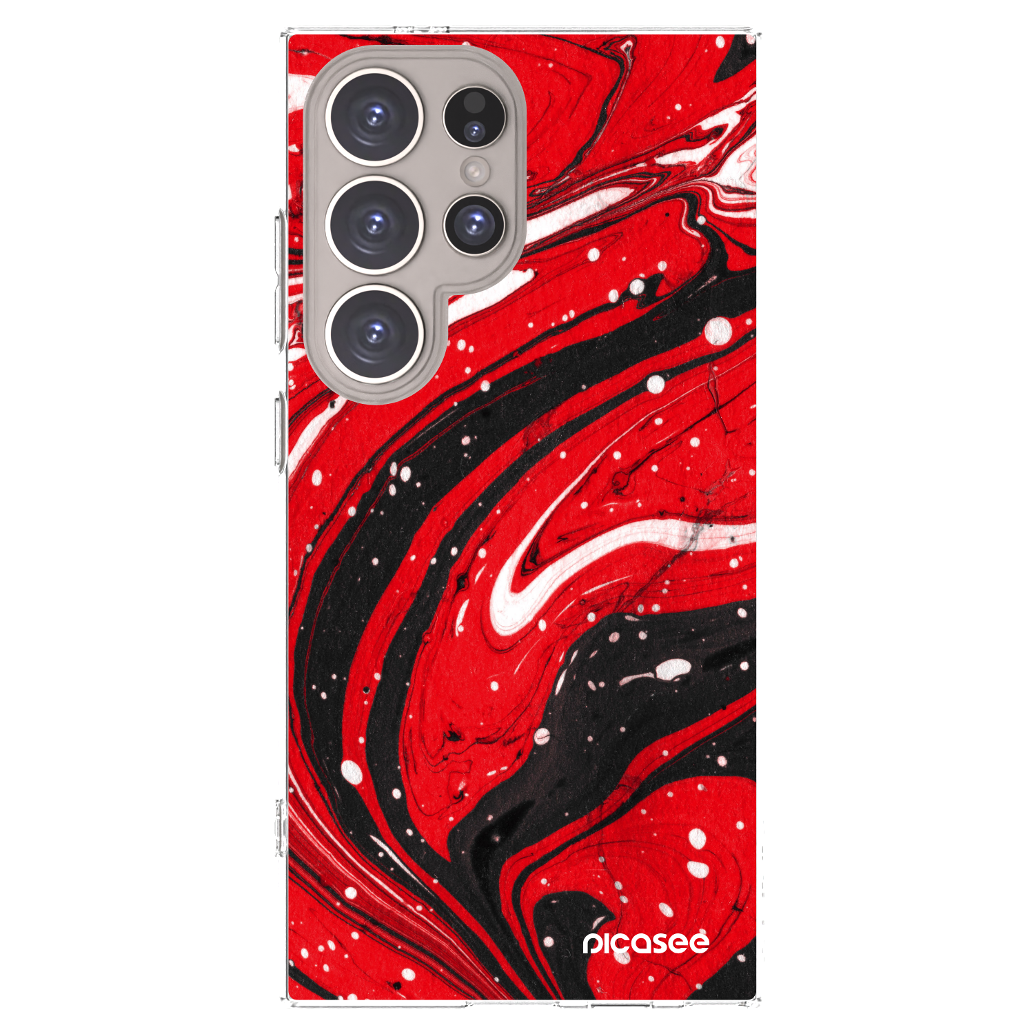 Picasee διαφανής θήκη σιλικόνης Samsung Galaxy S24 Ultra S928B 5G - Red black