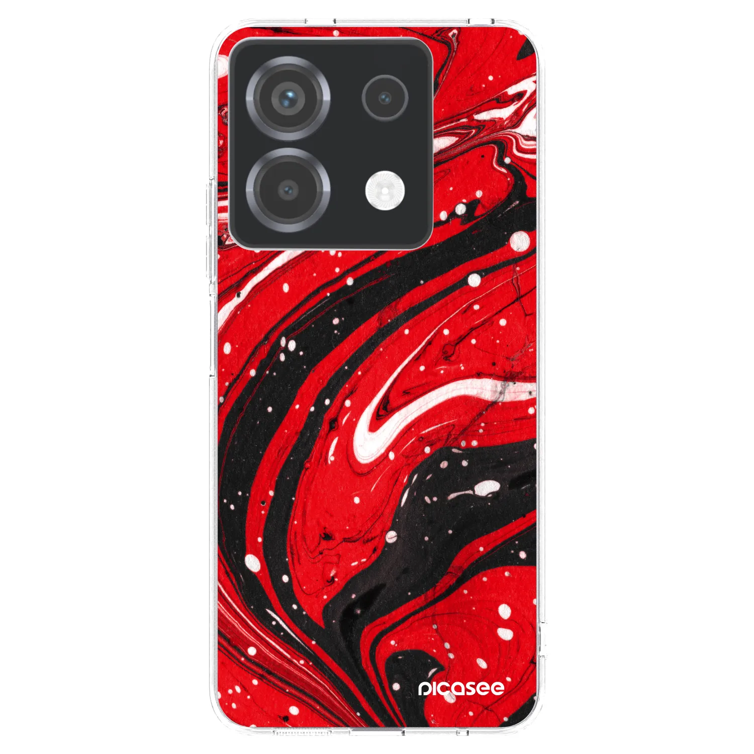 Picasee διαφανής θήκη σιλικόνης Xiaomi Poco X6 - Red black