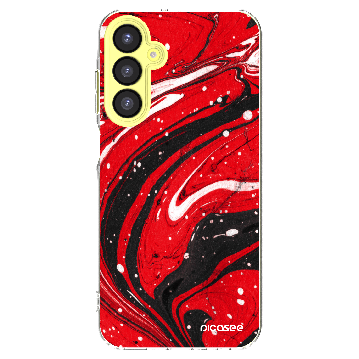 Picasee διαφανής θήκη σιλικόνης Samsung Galaxy A25 A256B 5G - Red black
