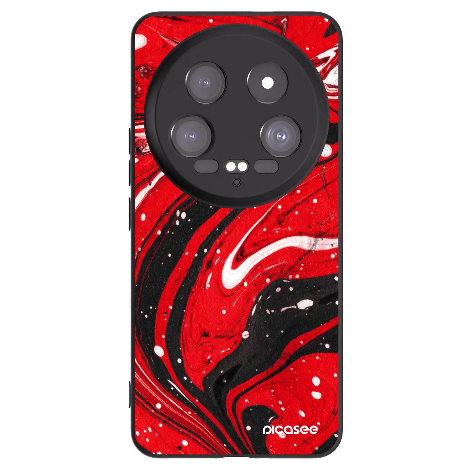 Picasee Μαύρη θήκη σιλικόνης για Xiaomi 14 Ultra - Red black