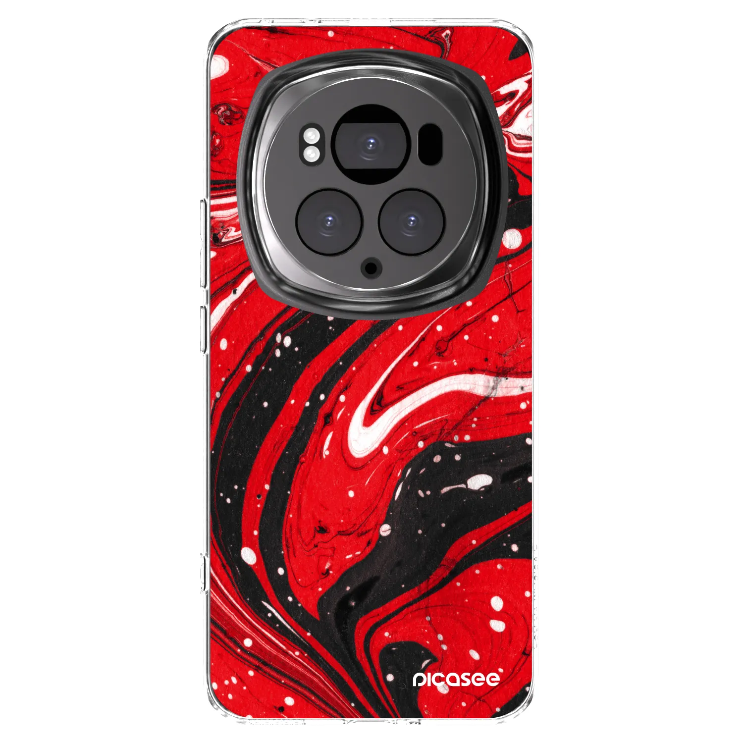 Picasee διαφανής θήκη σιλικόνης Honor Magic6 Pro - Red black