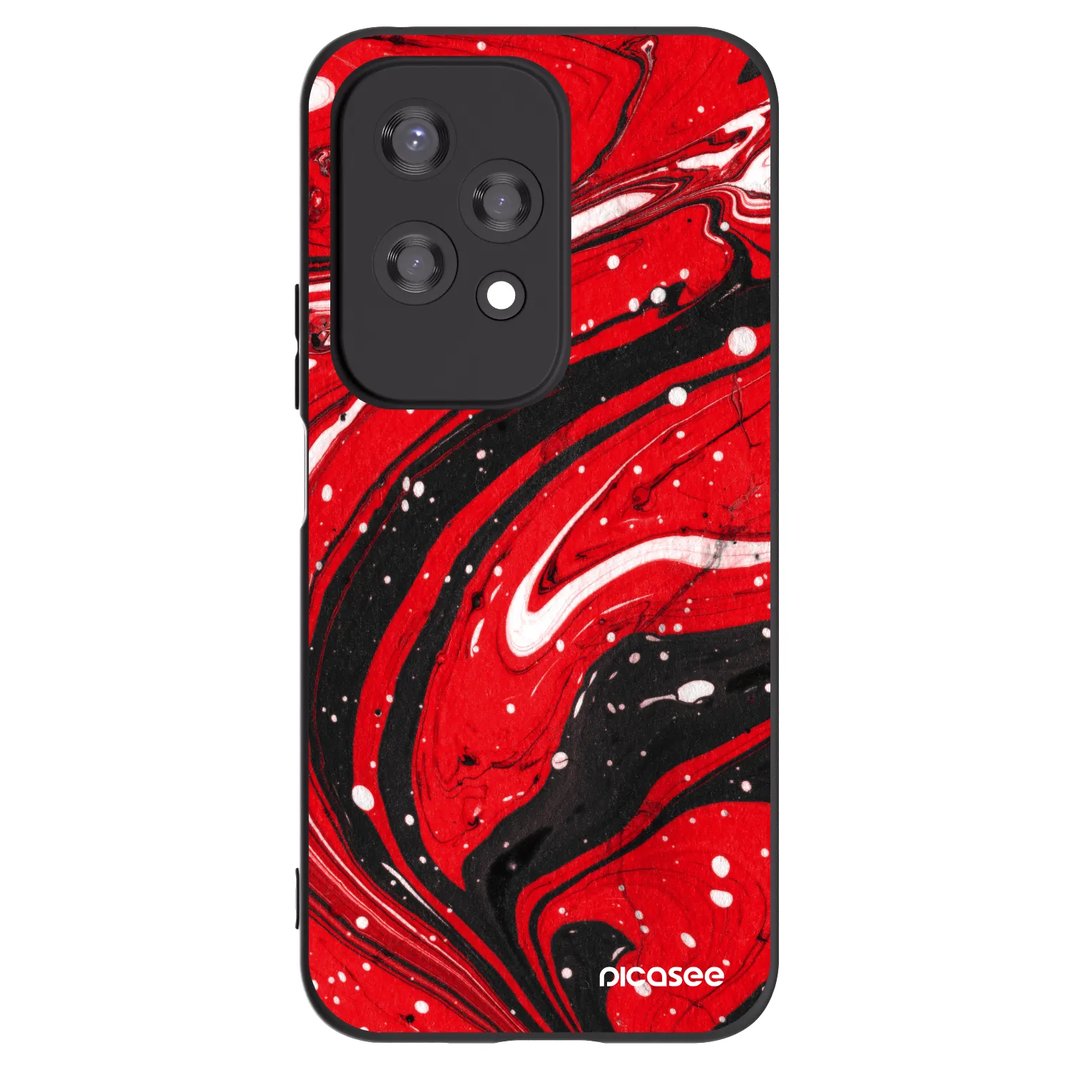 Picasee Μαύρη θήκη σιλικόνης για Honor 200 Lite - Red black