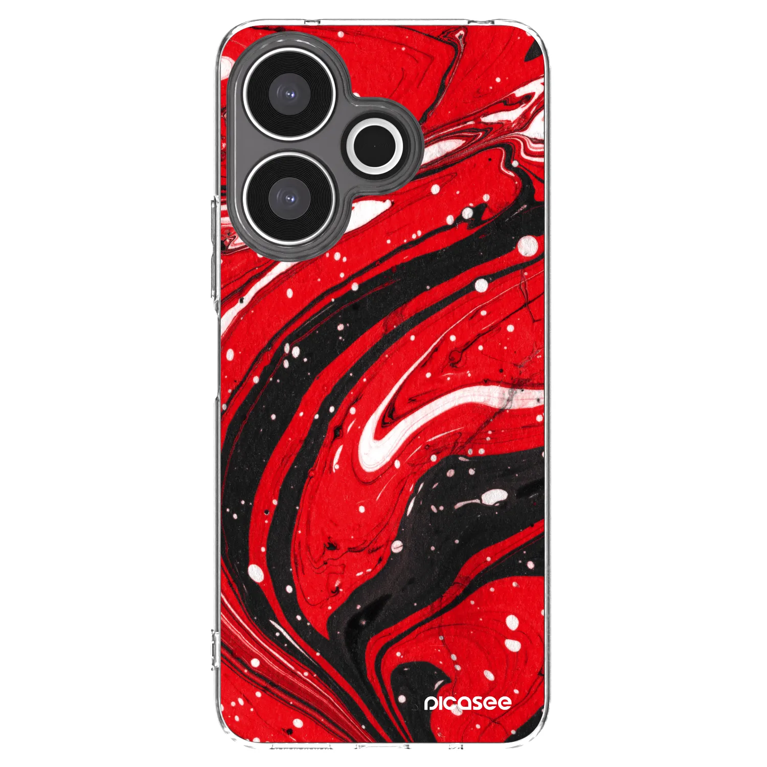 Picasee διαφανής θήκη σιλικόνης Xiaomi Redmi 13 4G - Red black