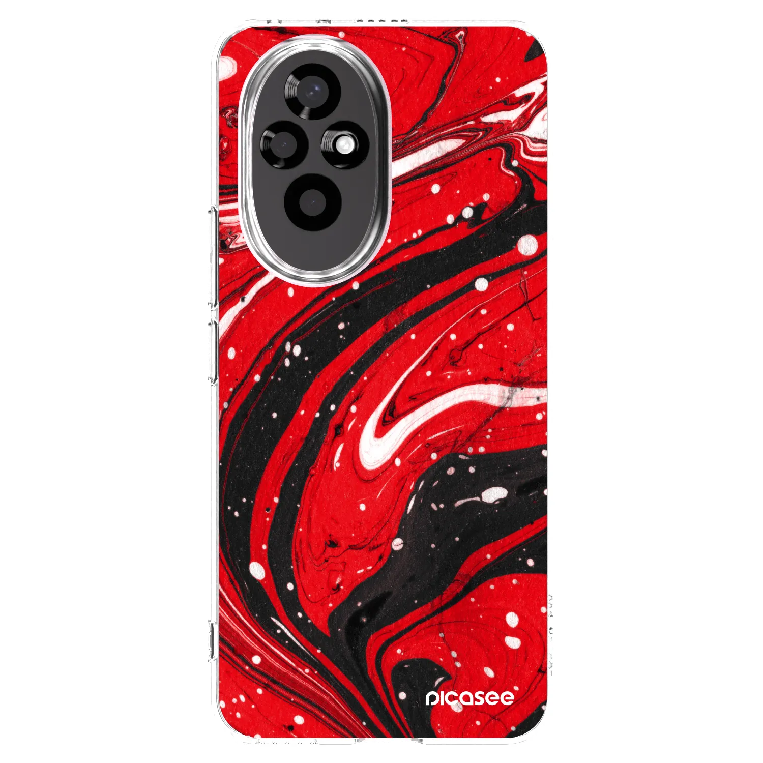 Picasee διαφανής θήκη σιλικόνης Honor 200 Pro 5G - Red black
