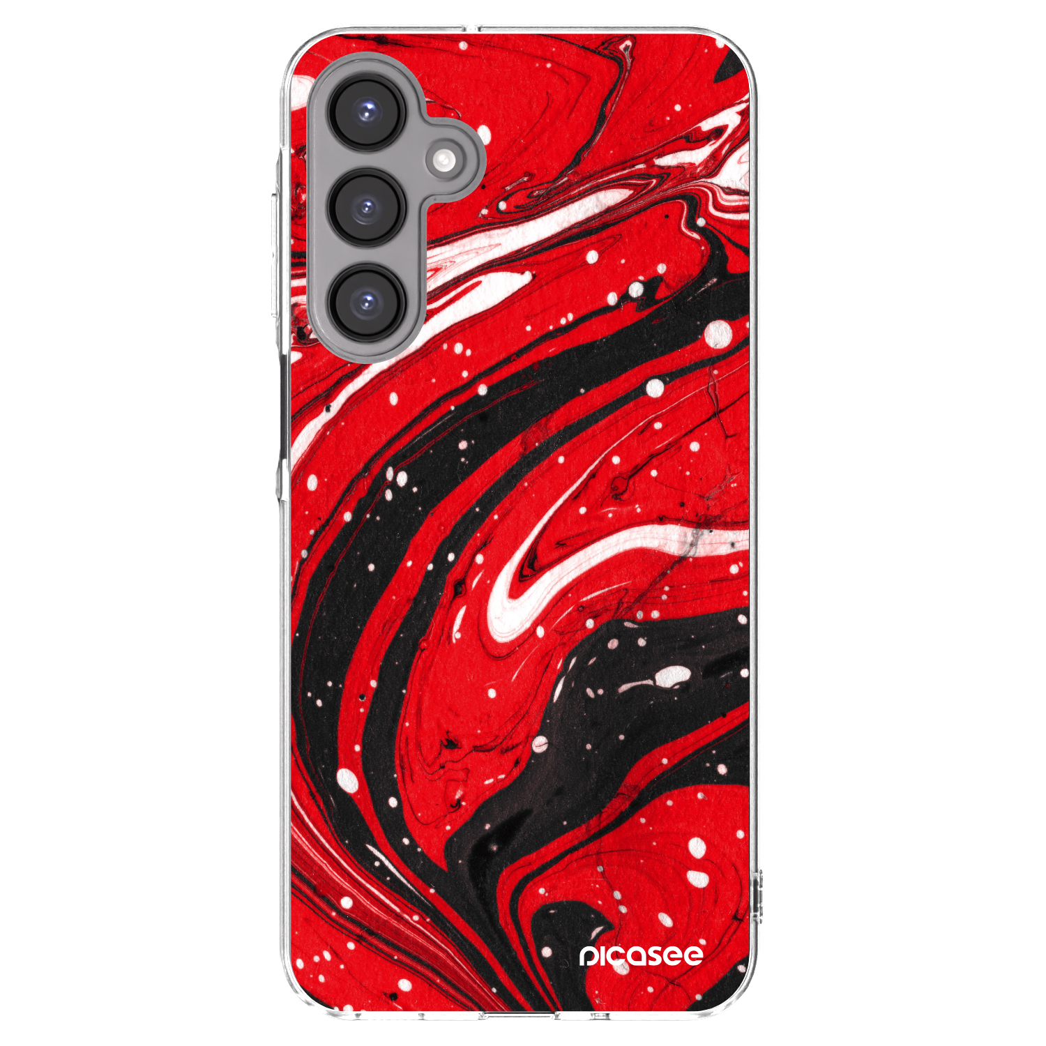 Picasee διαφανής θήκη σιλικόνης Samsung Galaxy A16 5G - Red black