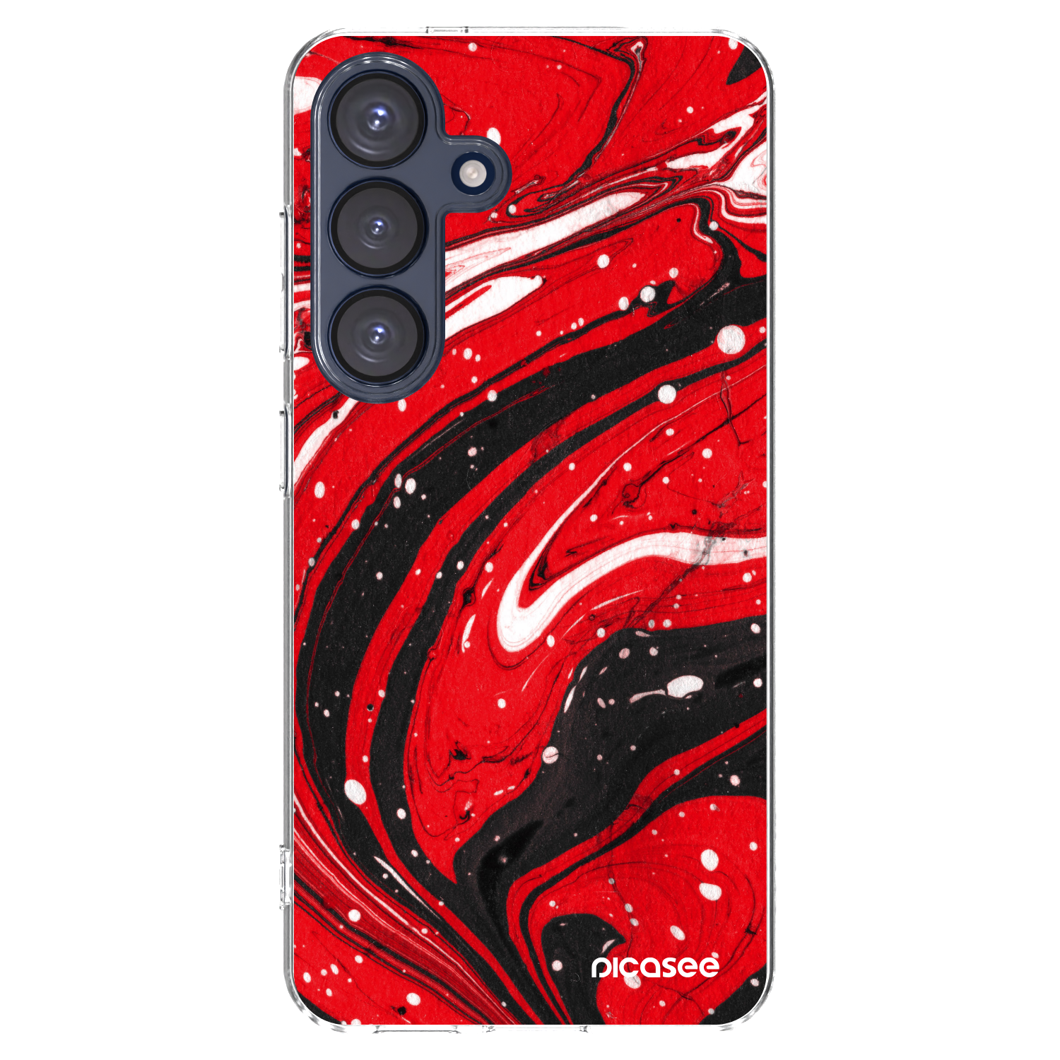Picasee διαφανής θήκη σιλικόνης Samsung Galaxy S25 5G - Red black