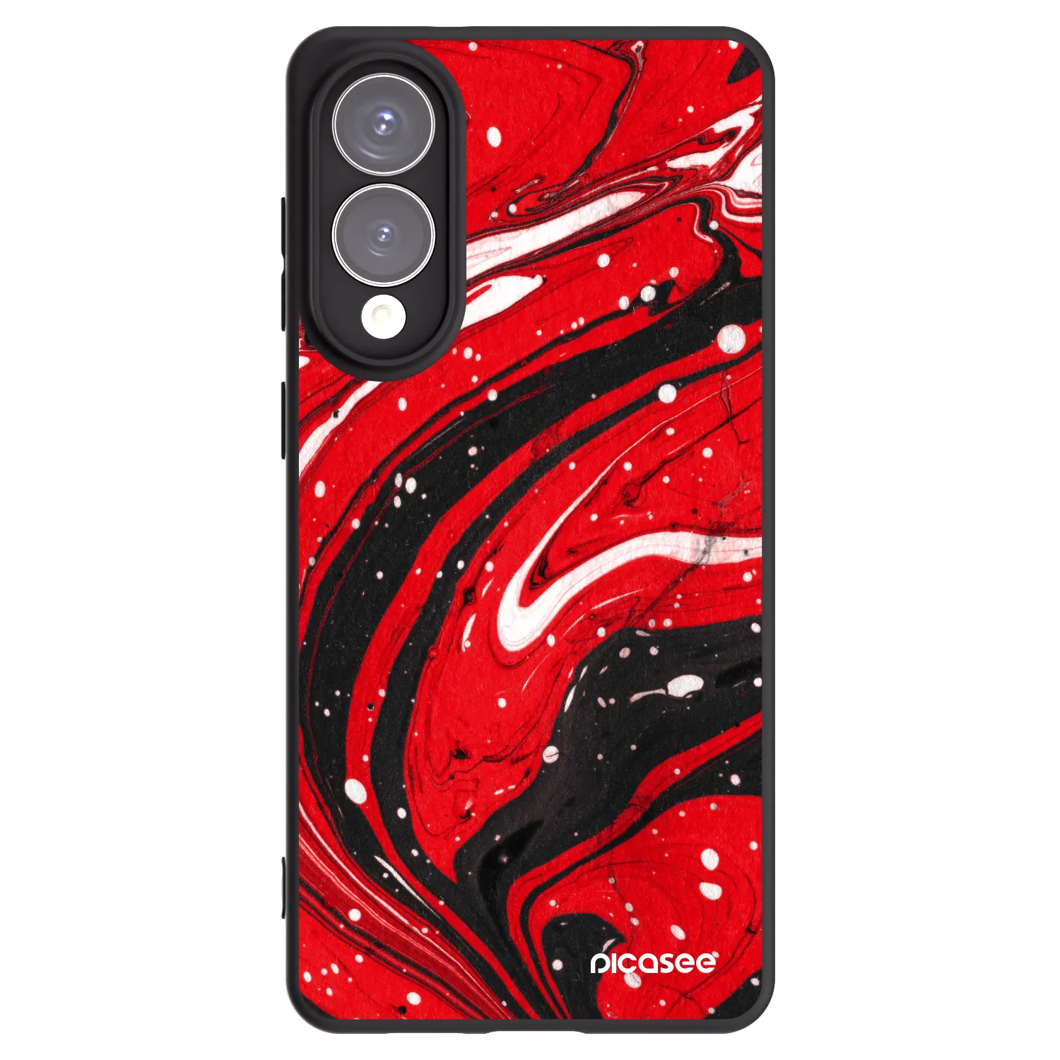 Picasee Μαύρη θήκη σιλικόνης για Samsung Galaxy S25 Edge 5G - Red black