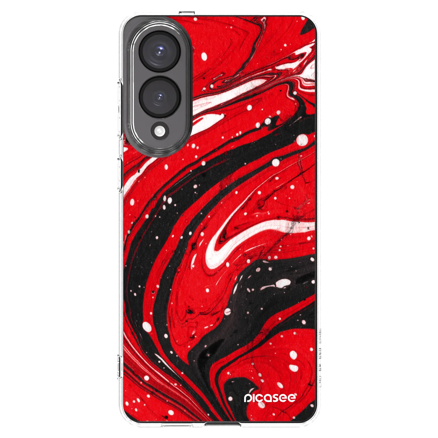 Picasee διαφανής θήκη σιλικόνης Samsung Galaxy S25 Edge 5G - Red black