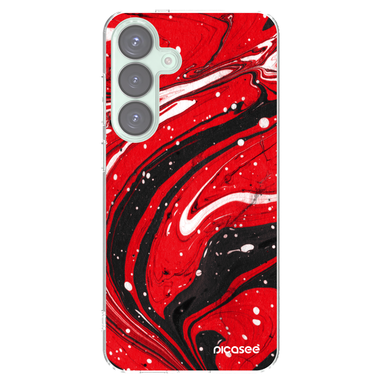 Picasee διαφανής θήκη σιλικόνης Samsung Galaxy S25+ 5G - Red black