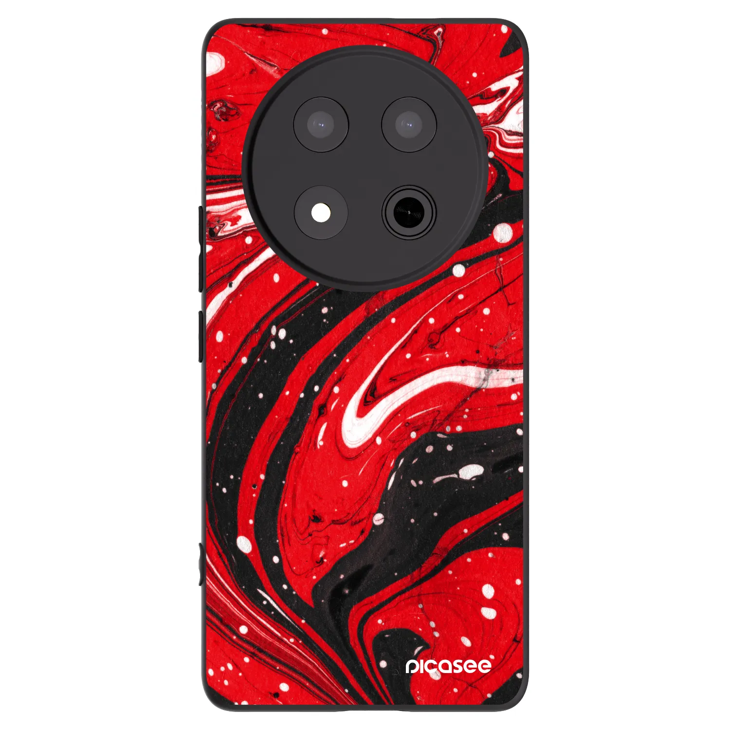 Picasee Μαύρη θήκη σιλικόνης για Honor Magic7 Lite 5G - Red black