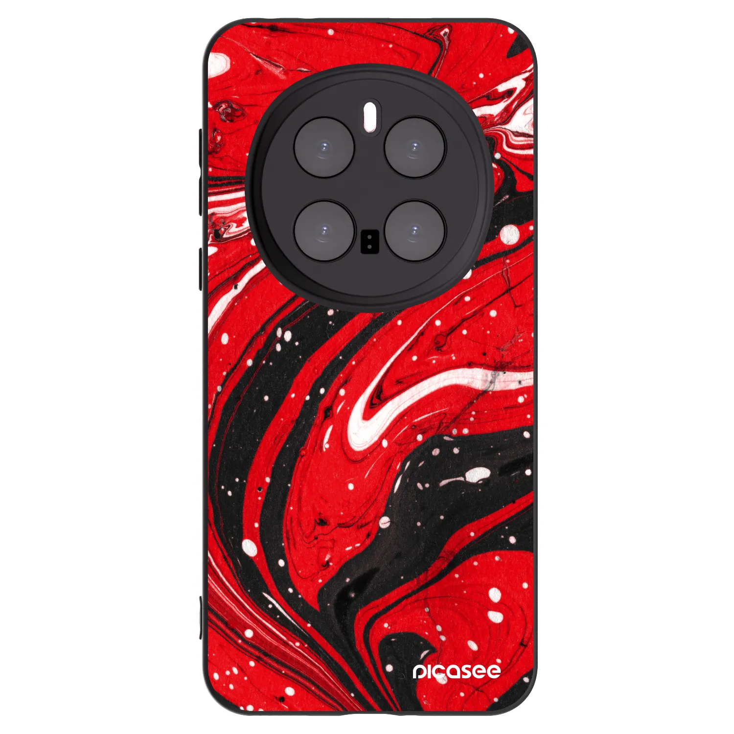 Picasee Μαύρη θήκη σιλικόνης για Honor Magic7 Pro 5G - Red black