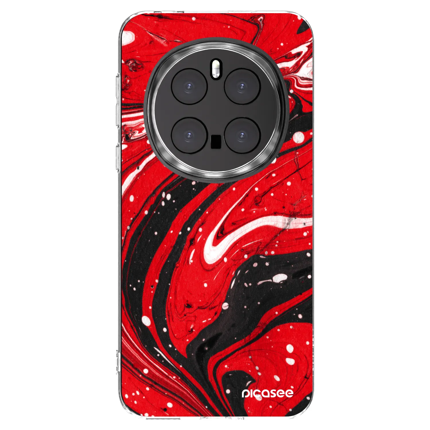 Picasee διαφανής θήκη σιλικόνης Honor Magic7 Pro 5G - Red black