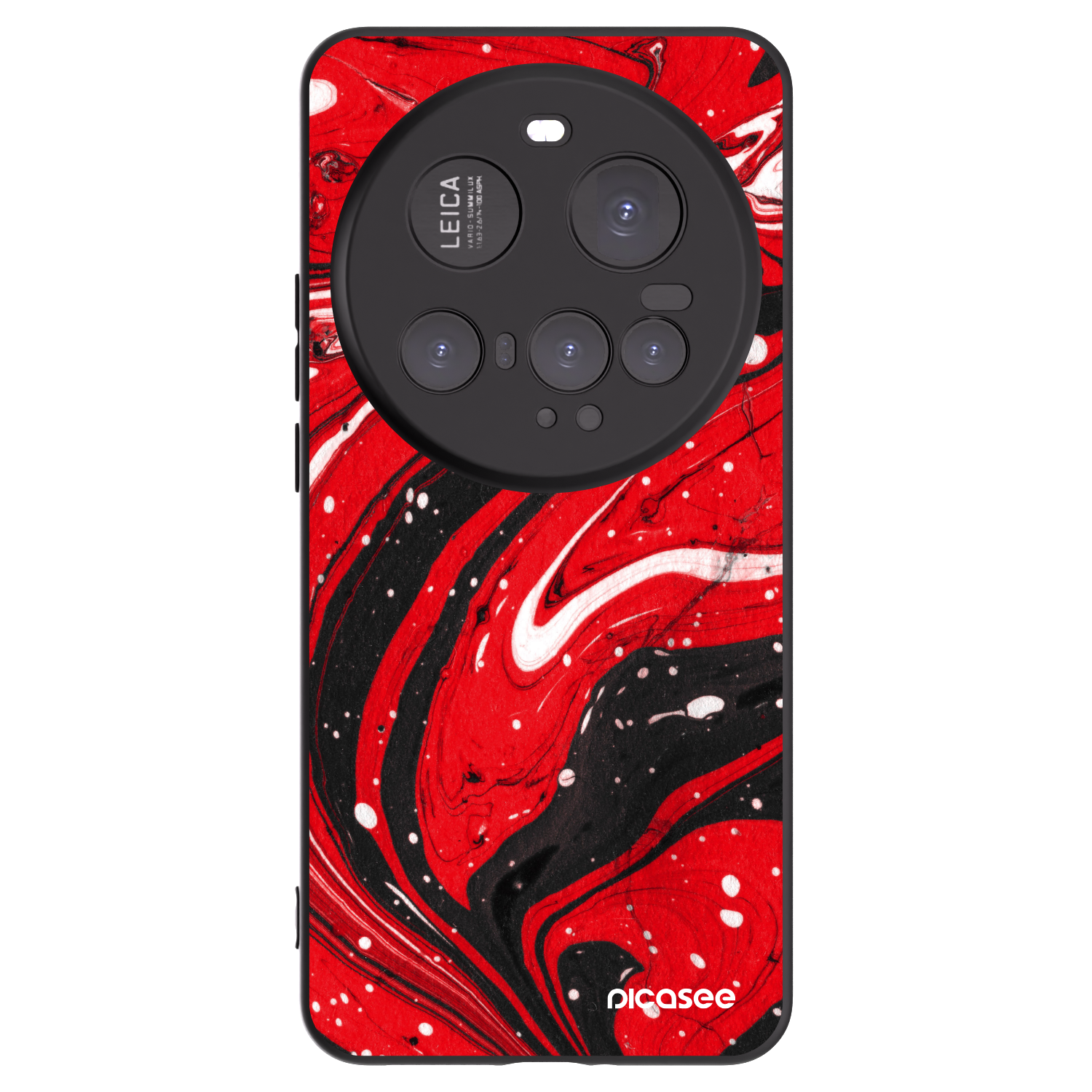 Picasee Μαύρη θήκη σιλικόνης για Xiaomi 15 Ultra - Red black