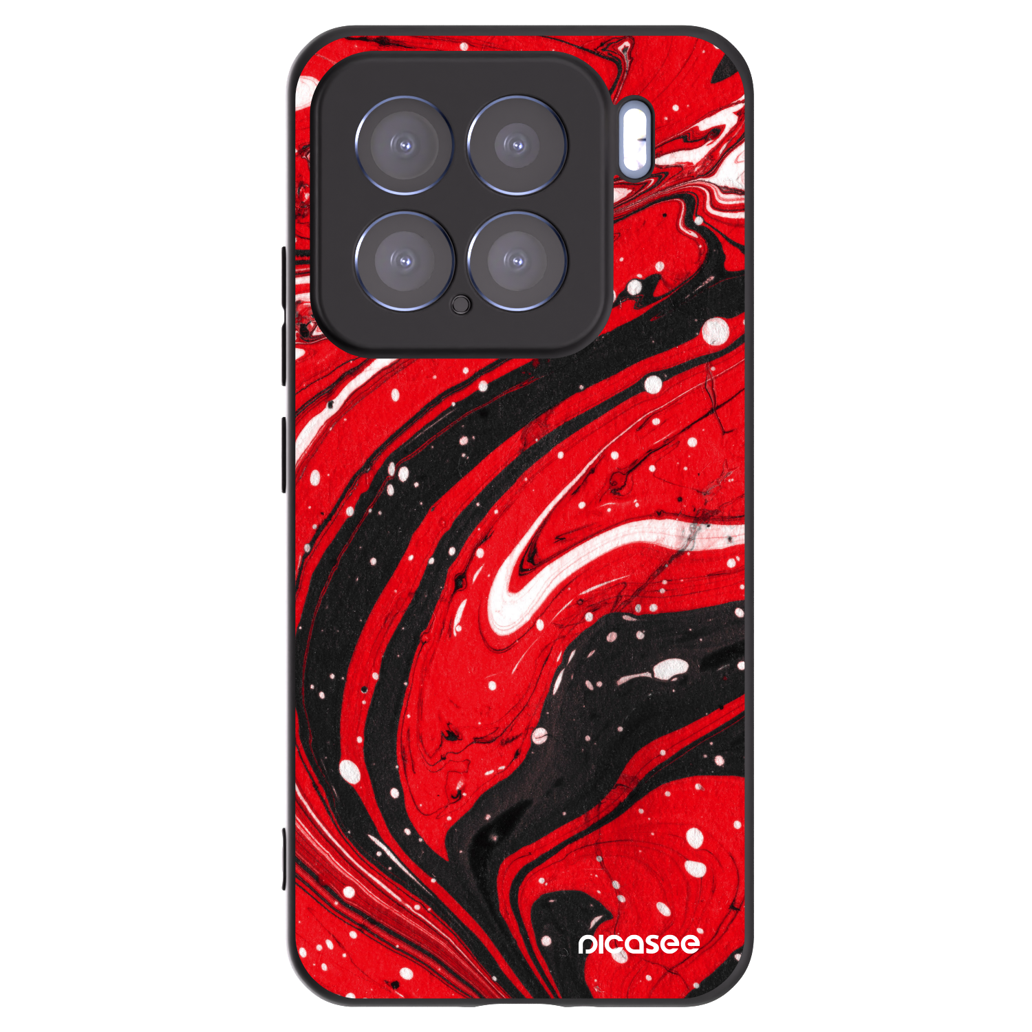 Picasee Μαύρη θήκη σιλικόνης για Xiaomi 15 - Red black