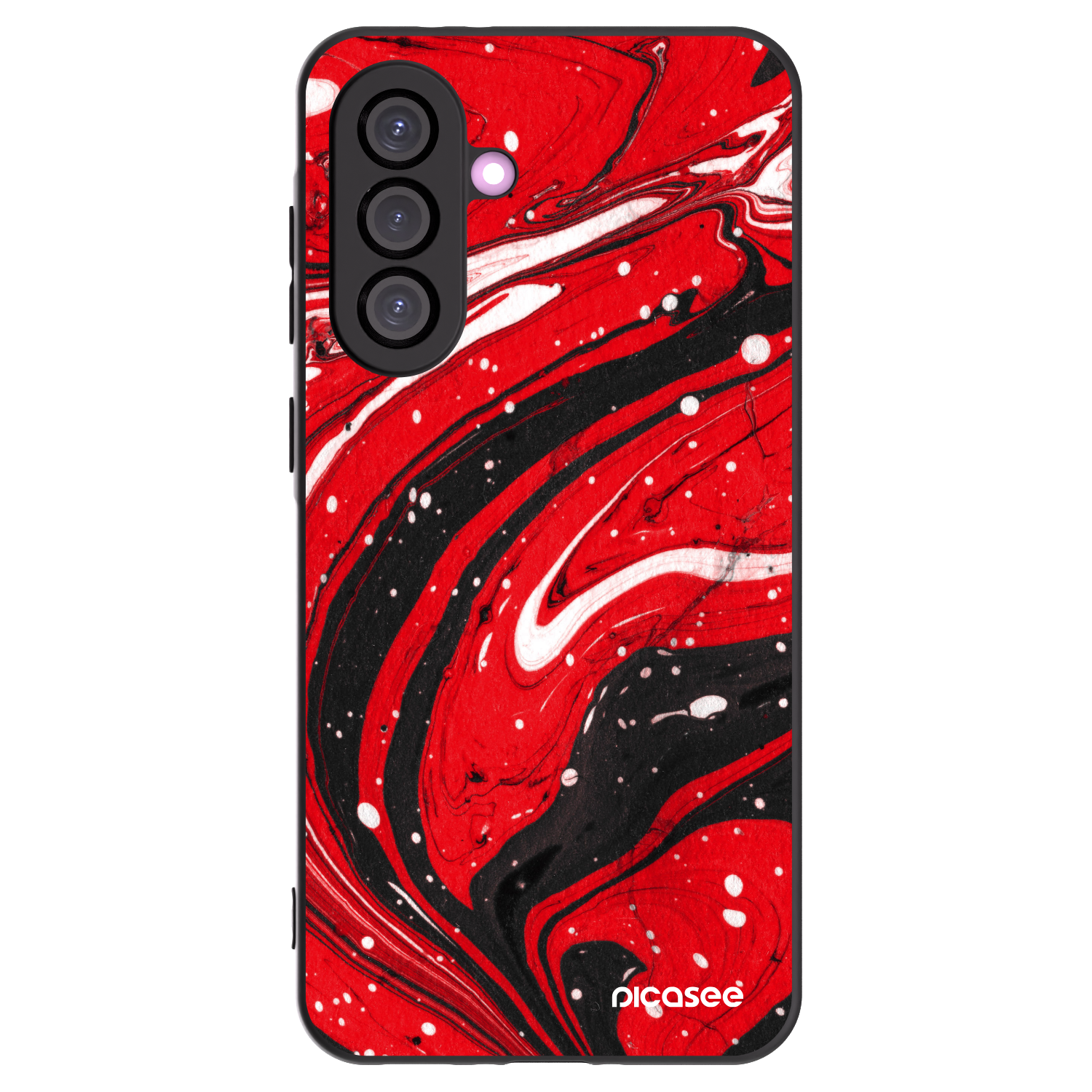Picasee Μαύρη θήκη σιλικόνης για Samsung Galaxy A36 5G - Red black