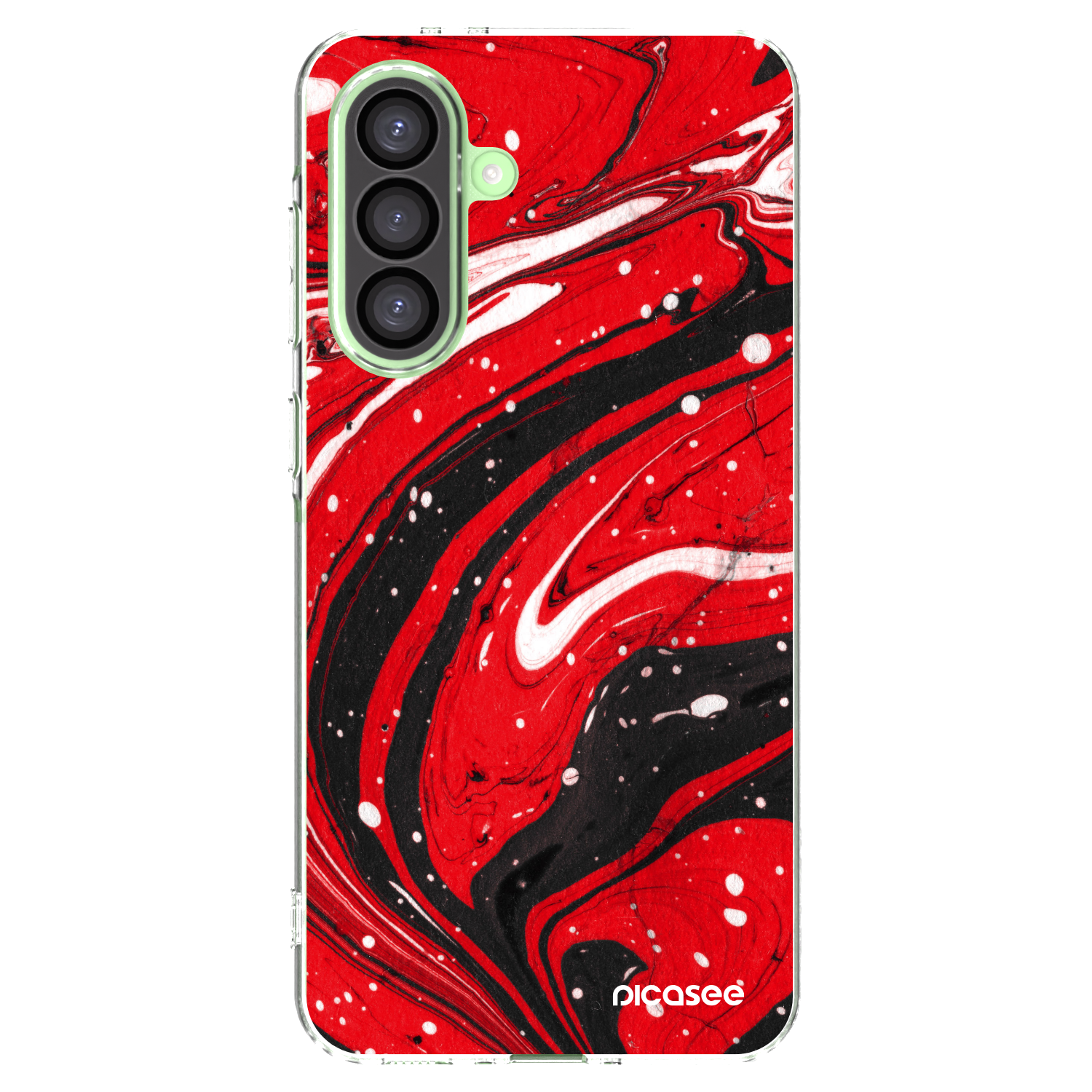 Picasee διαφανής θήκη σιλικόνης Samsung Galaxy A26 5G A266B - Red black