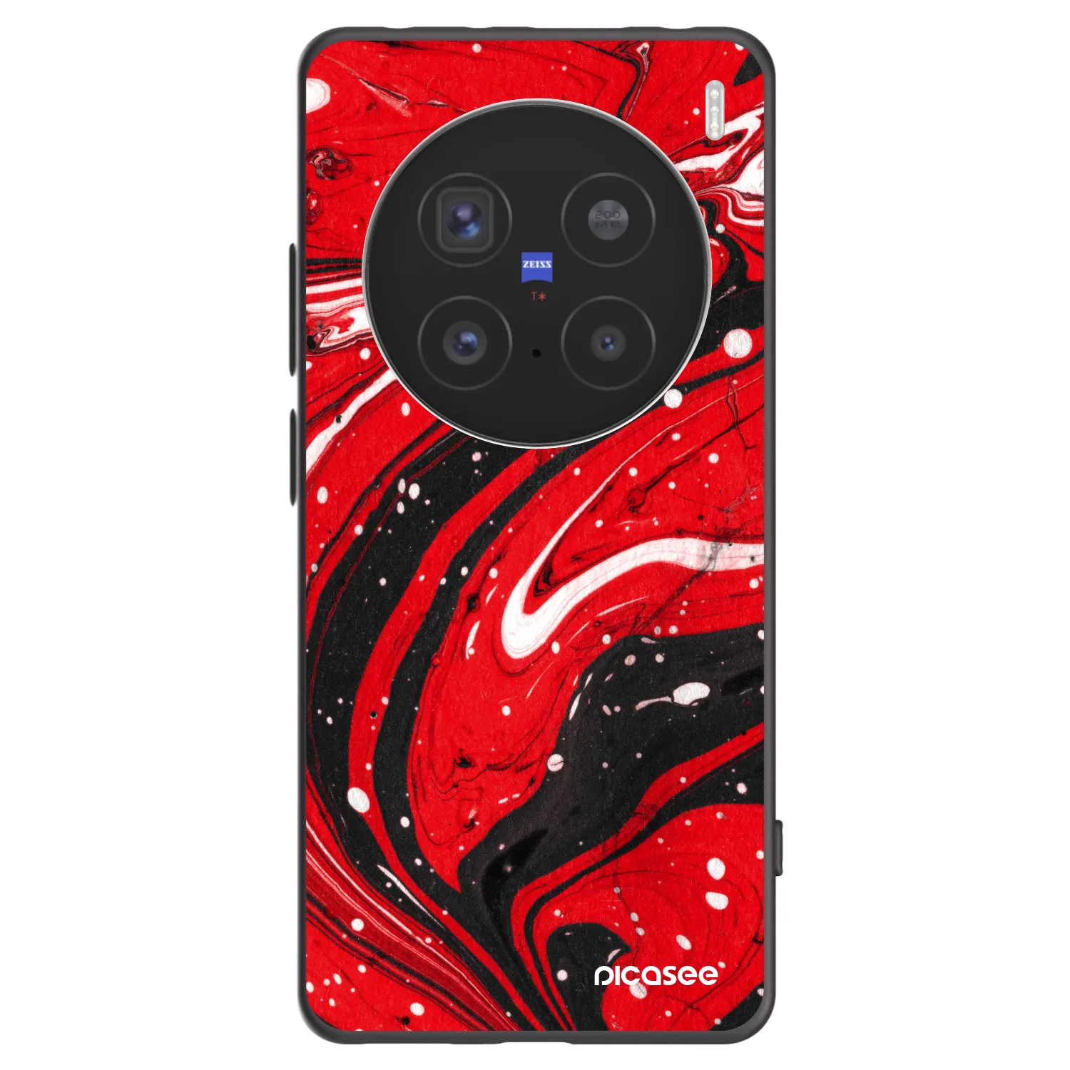 Picasee Μαύρη θήκη σιλικόνης για Vivo X200 Pro - Red black