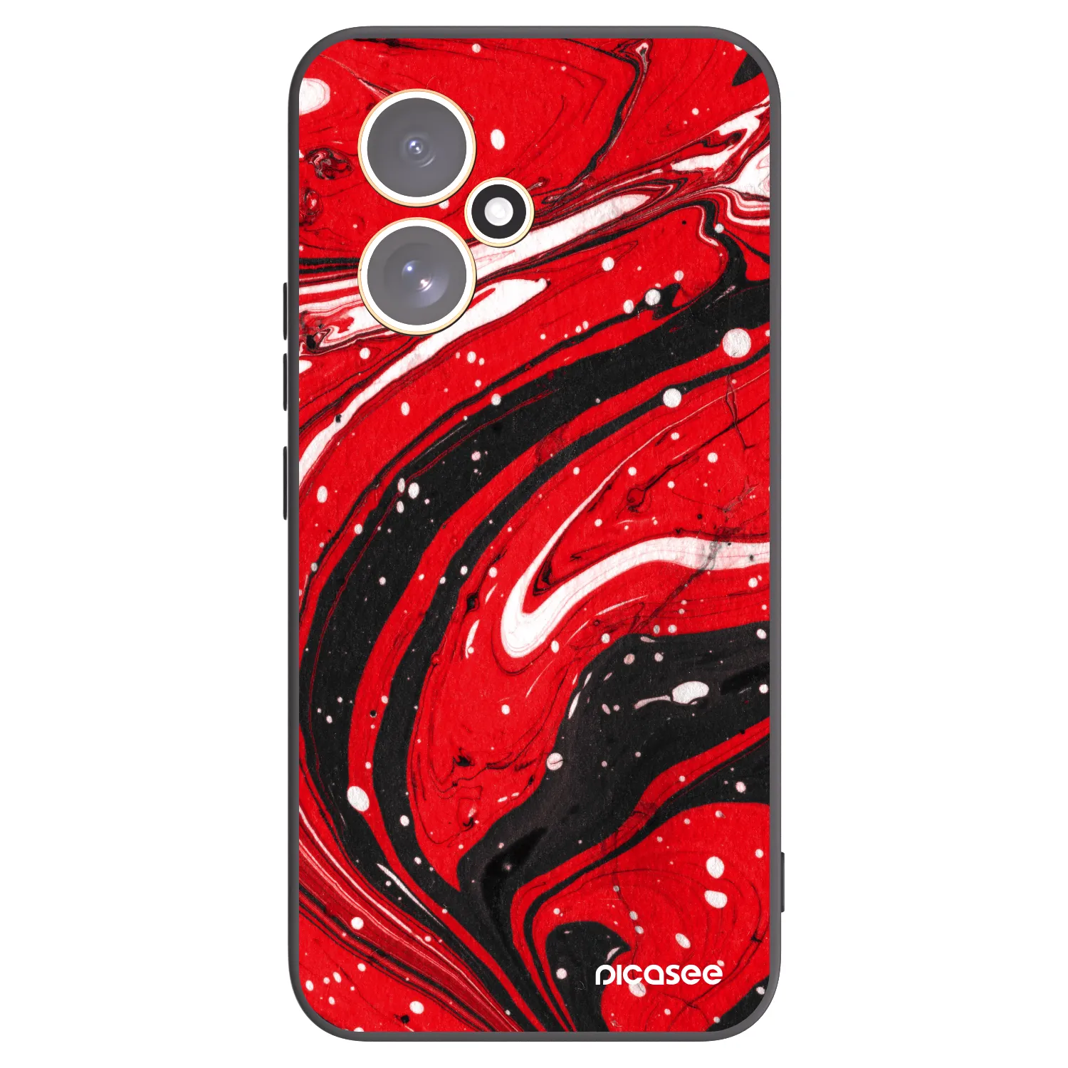 Picasee Μαύρη θήκη σιλικόνης για Honor 400 5G - Red black