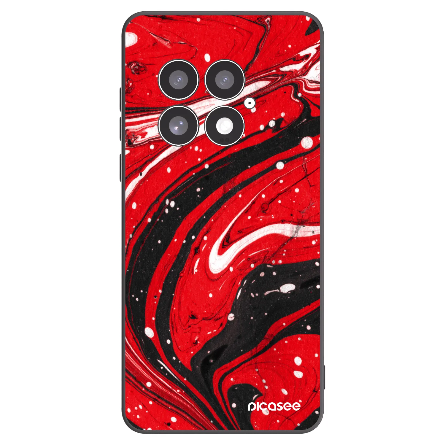 Picasee Μαύρη θήκη σιλικόνης για OnePlus 13 5G - Red black