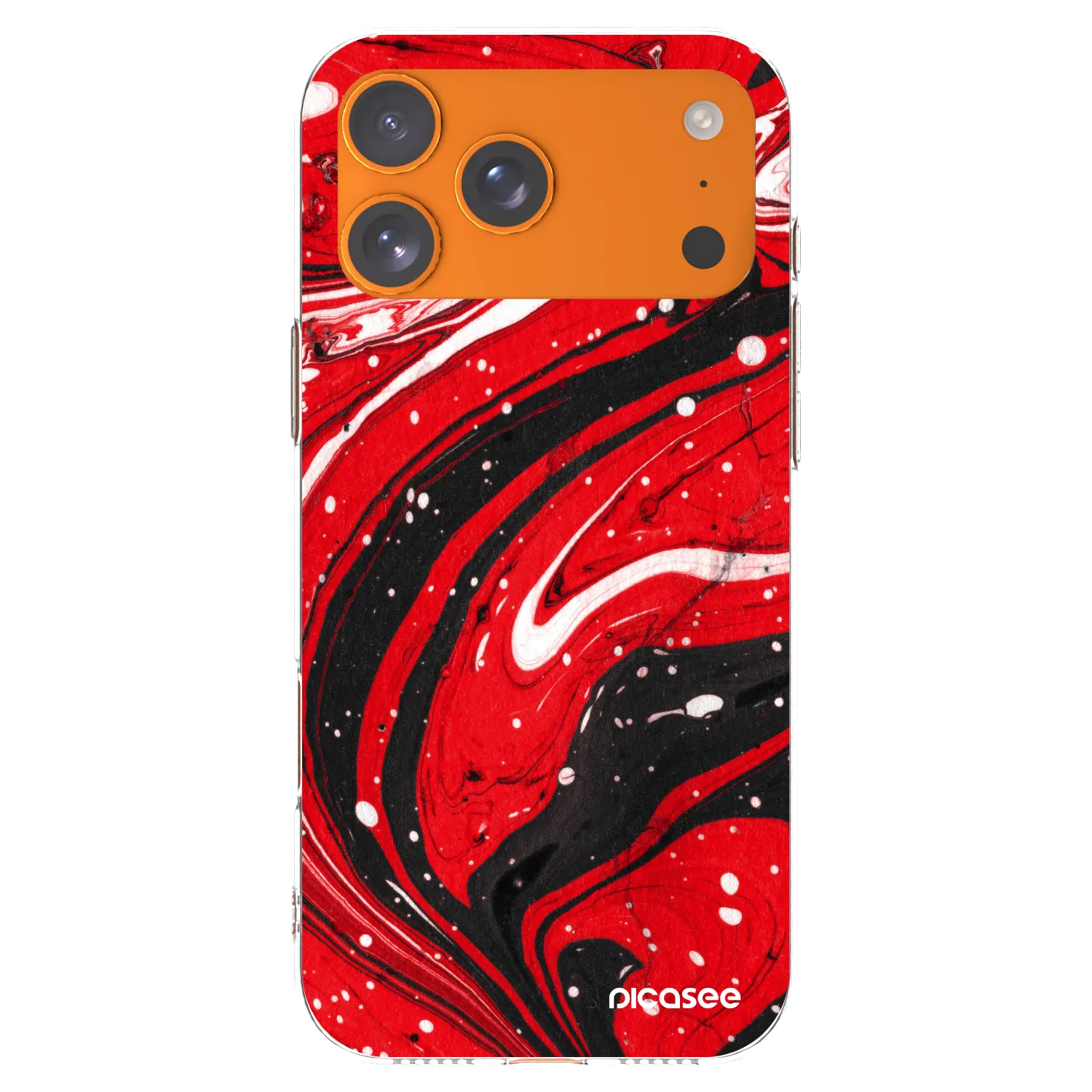 Picasee διαφανής θήκη σιλικόνης Apple iPhone 17 Pro Max - Red black