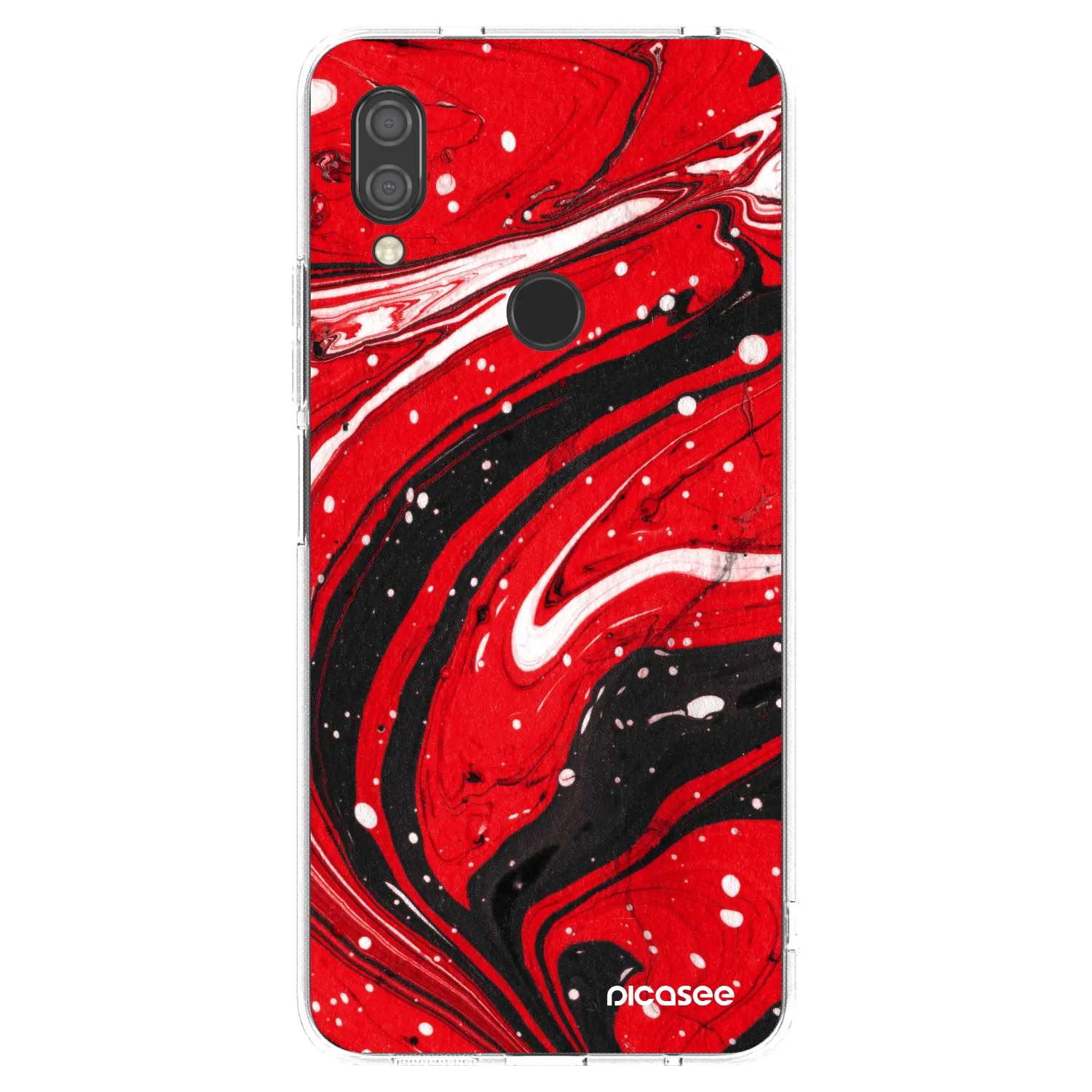 Picasee διαφανής θήκη σιλικόνης Xiaomi Redmi 7 - Red black