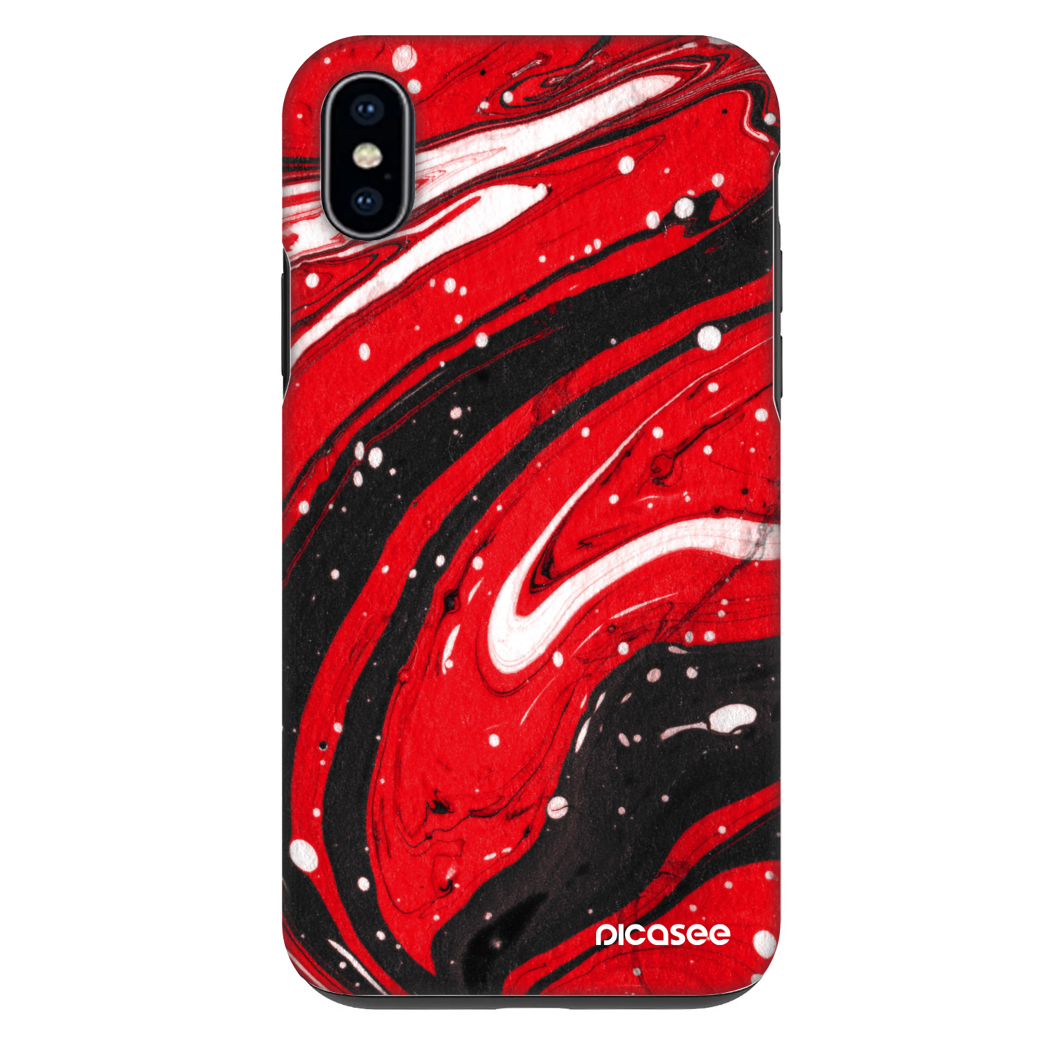 Picasee Fashion Case για Apple iPhone XS Max - Red black