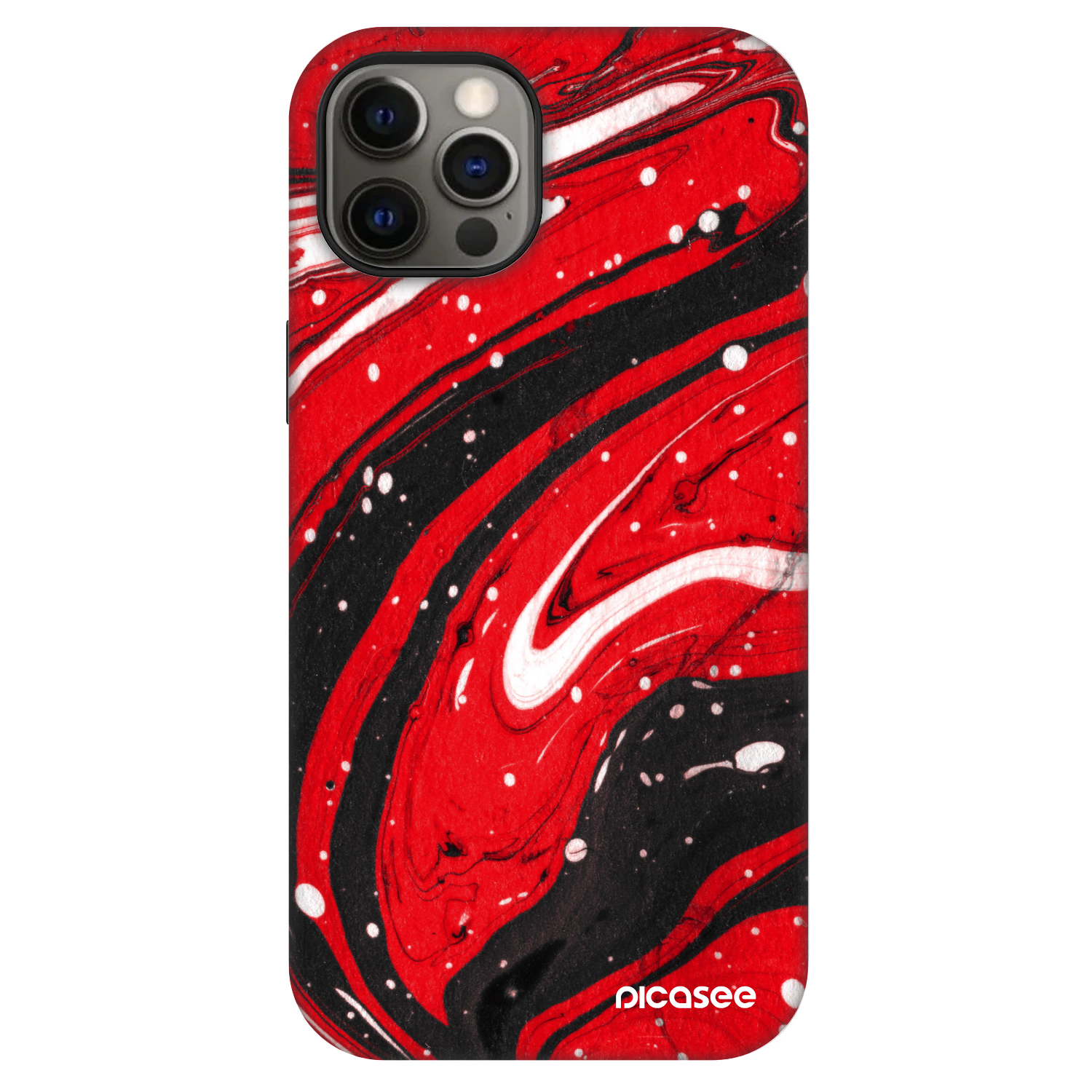 Picasee Fashion Case MagSafe για Apple iPhone 12 - Red black