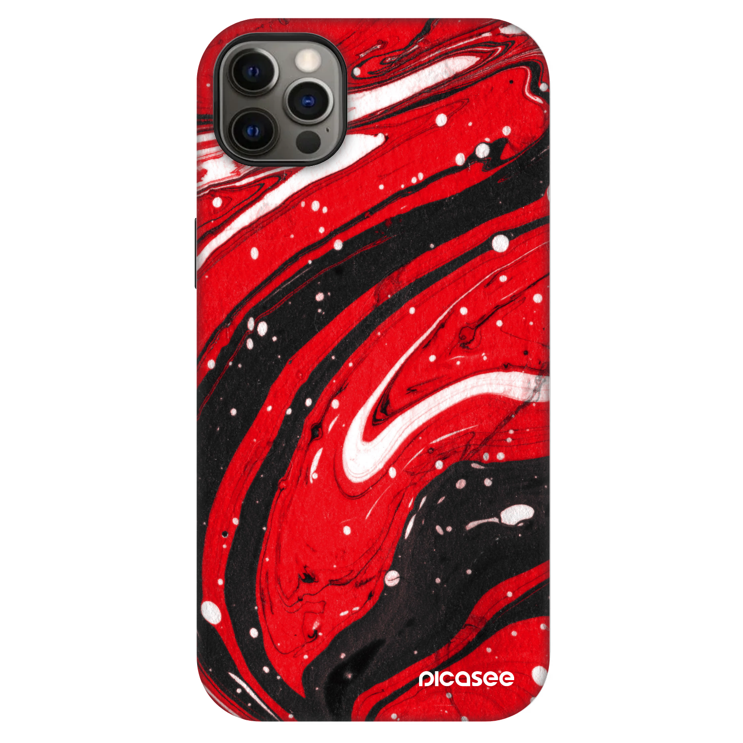 Picasee Fashion Case MagSafe για Apple iPhone 12 Pro Max - Red black
