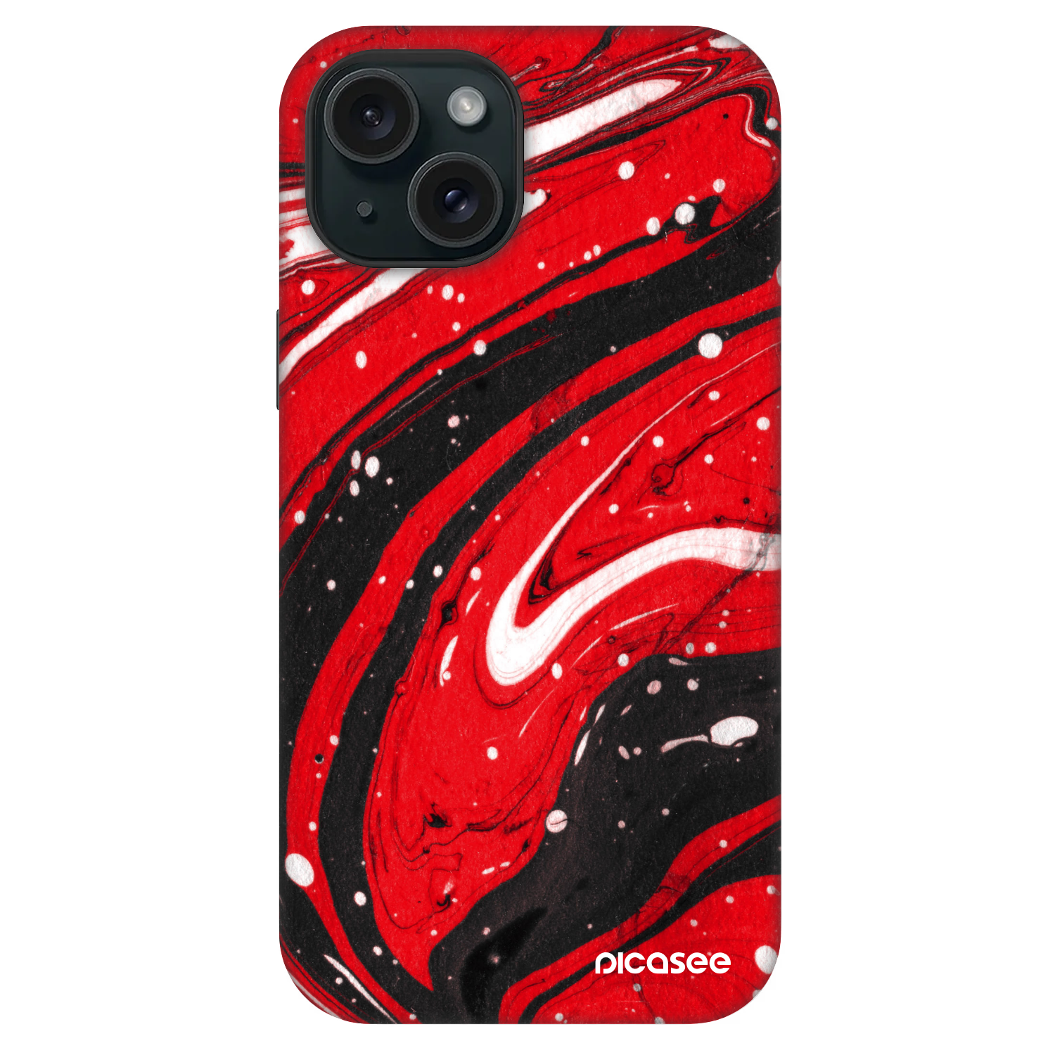 Picasee Fashion Case MagSafe για Apple iPhone 15 - Red black