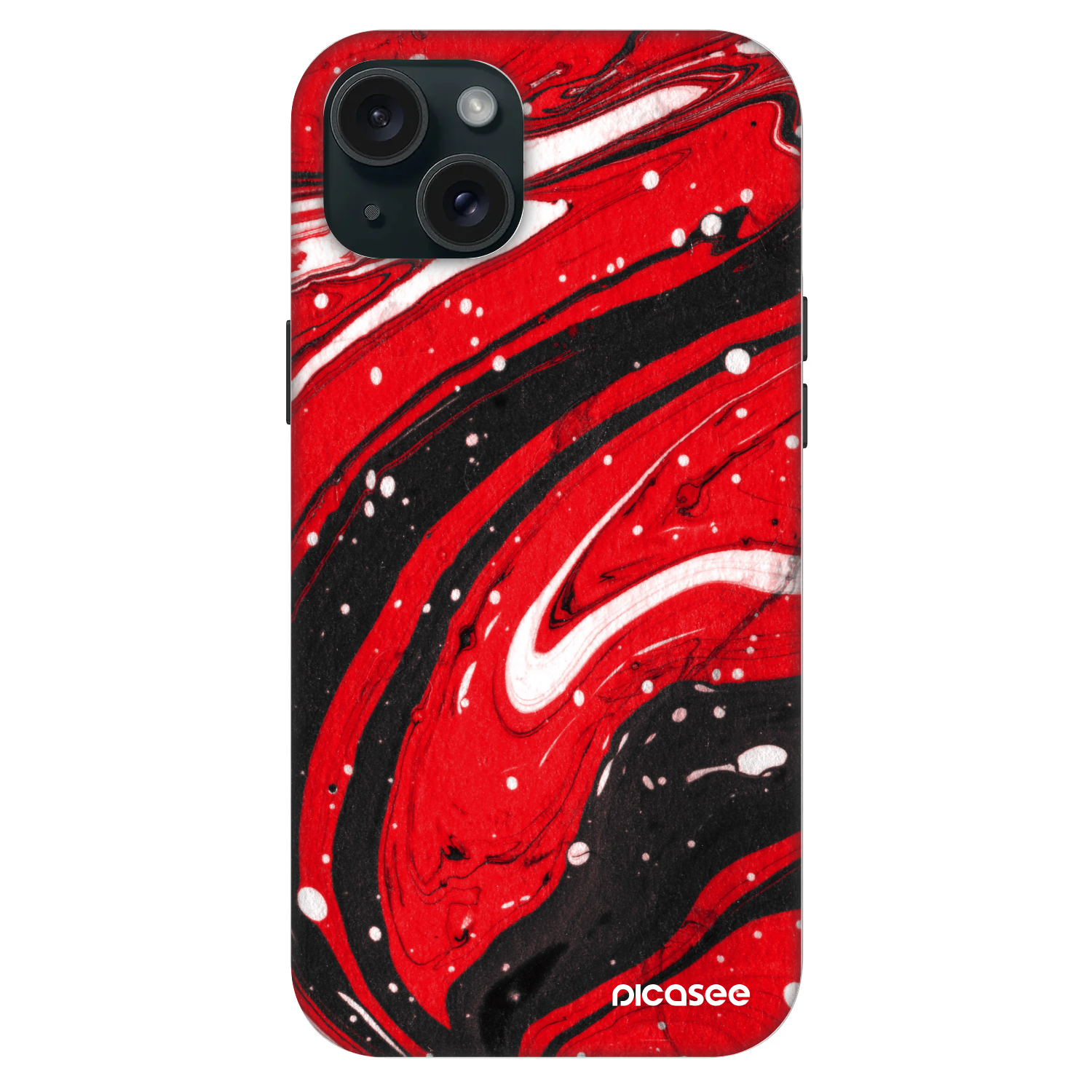 Picasee Fashion Case MagSafe για Apple iPhone 15 Plus - Red black