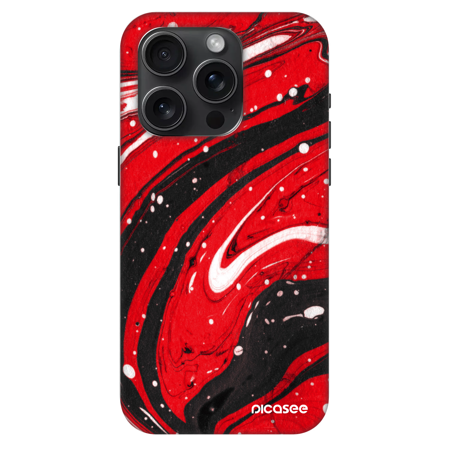 Picasee Fashion Case MagSafe για Apple iPhone 15 Pro - Red black