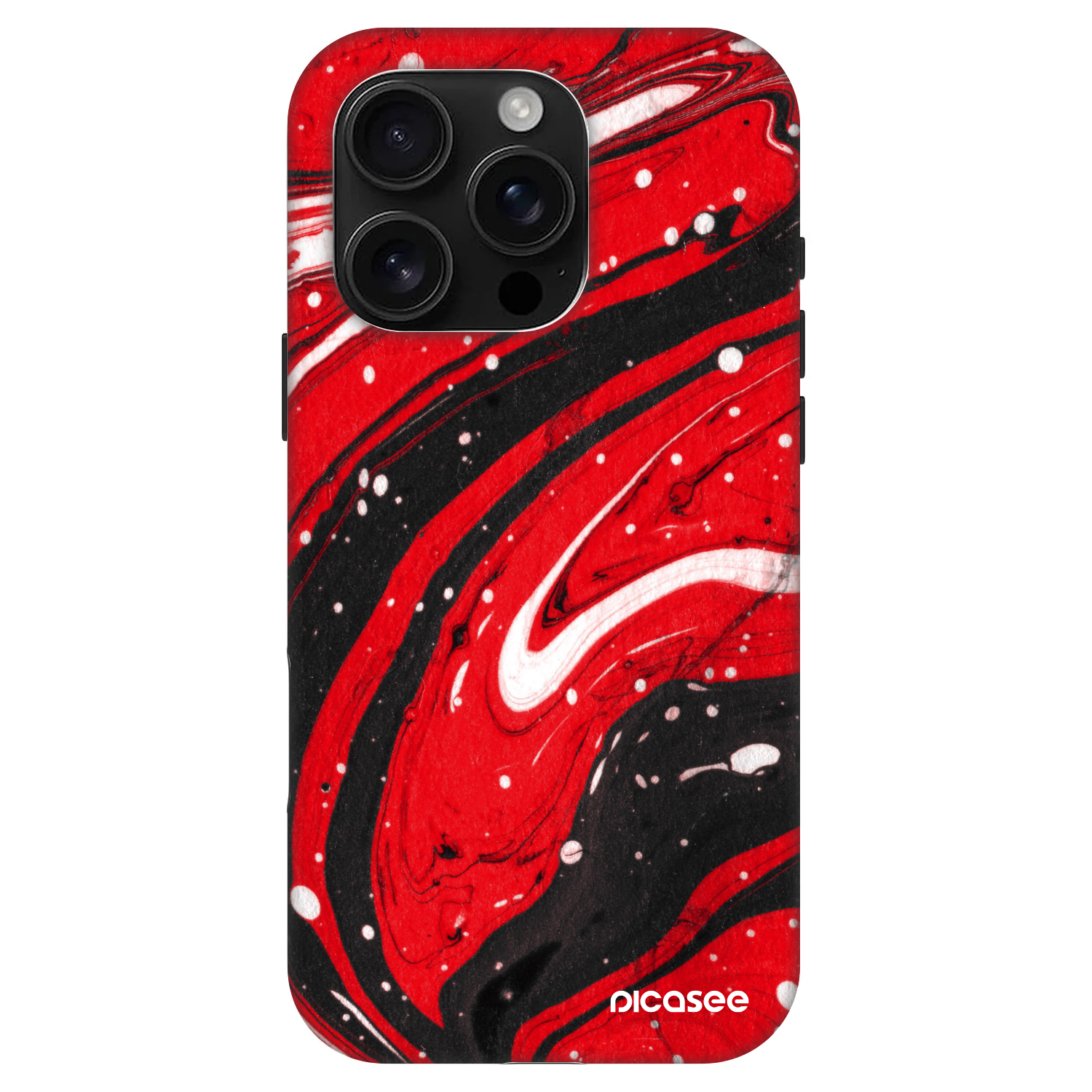 Picasee Fashion Case MagSafe για Apple iPhone 16 Pro - Red black