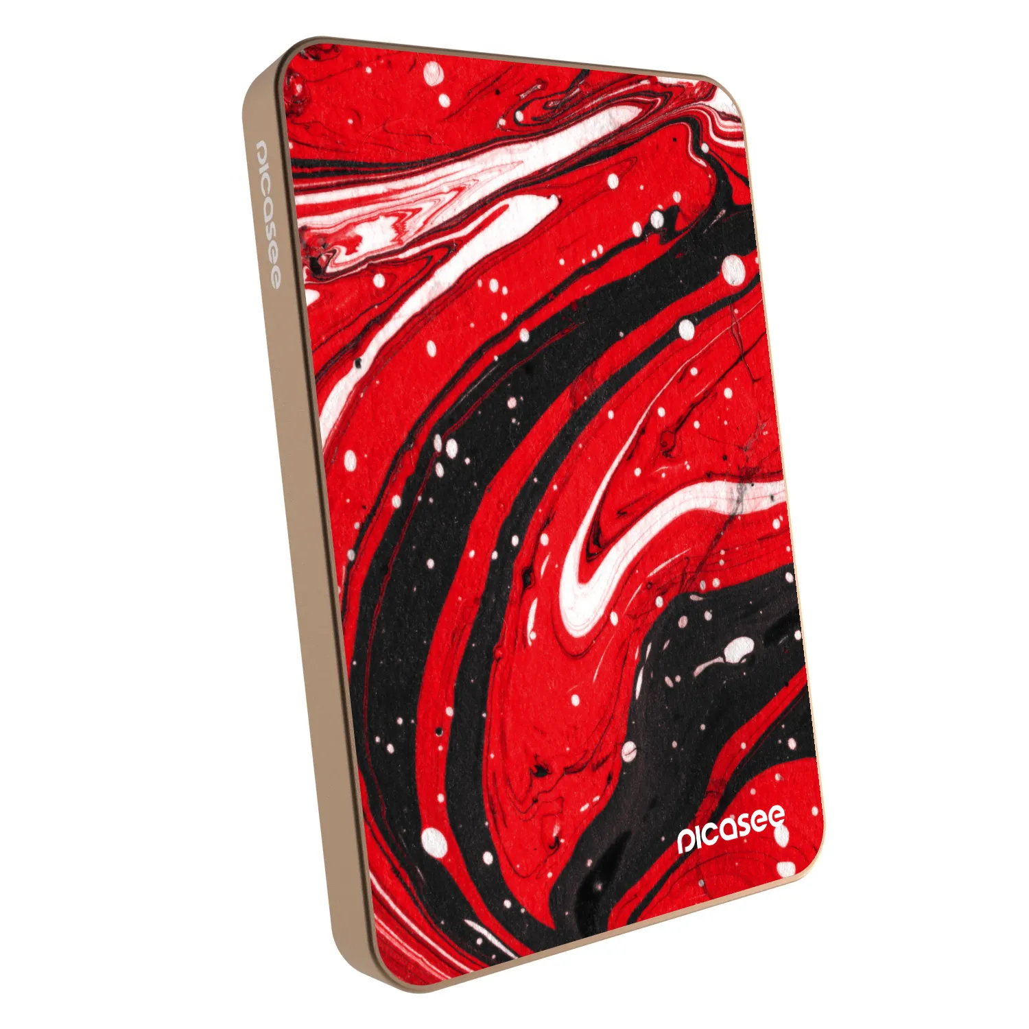 Picasee Powerbank με MagSafe 5 000 mAh Χρυσαφένιος - Red black