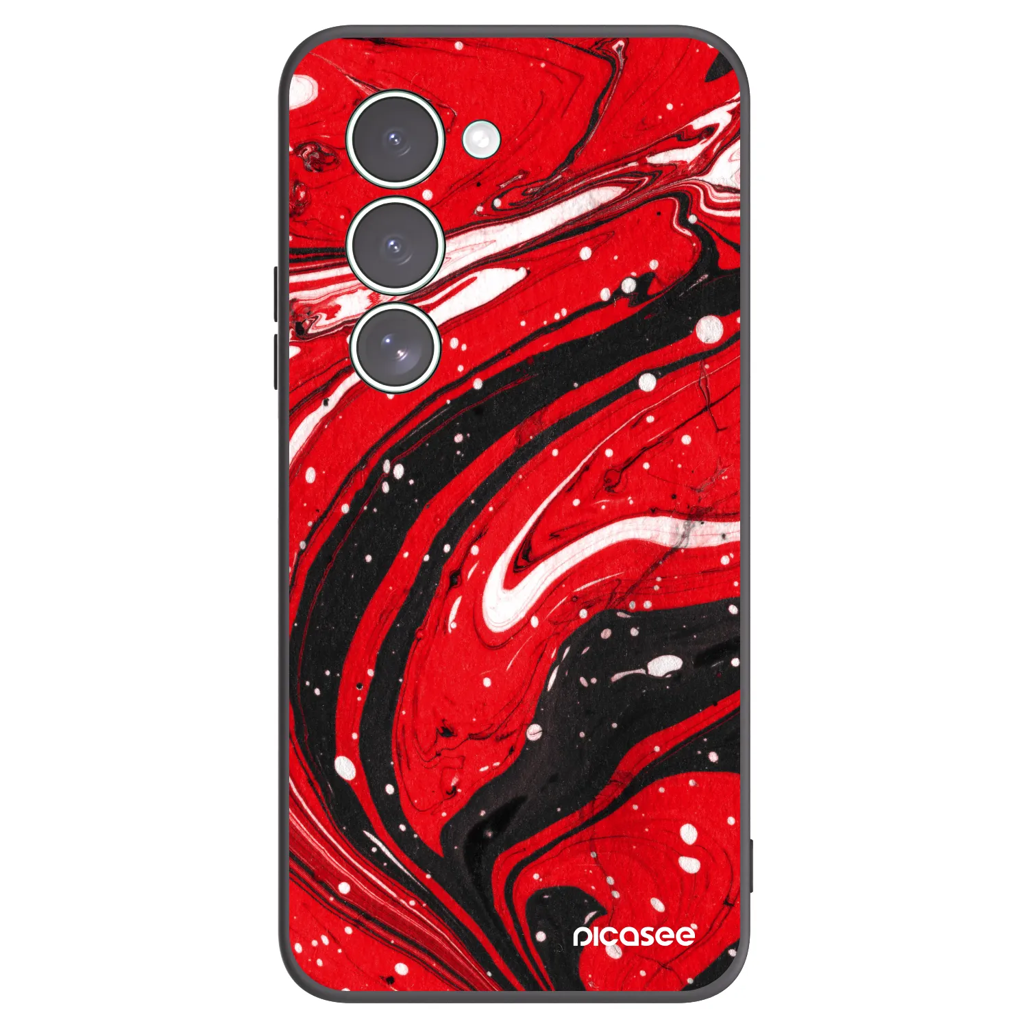 Picasee Μαύρη θήκη σιλικόνης για Xiaomi Redmi 15 5G - Red black